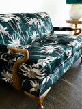 1940’s 2 seater in Flannel Flower chenille Forest