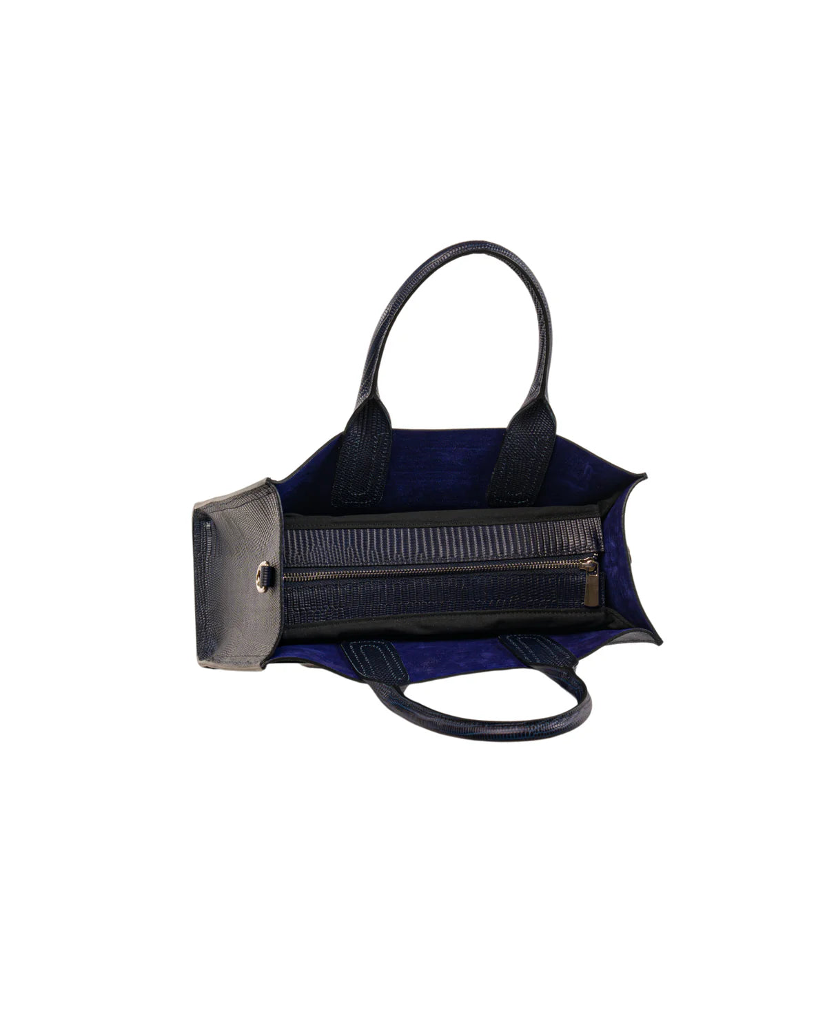 BIDINIS Florence Tote Navy Lizardskin