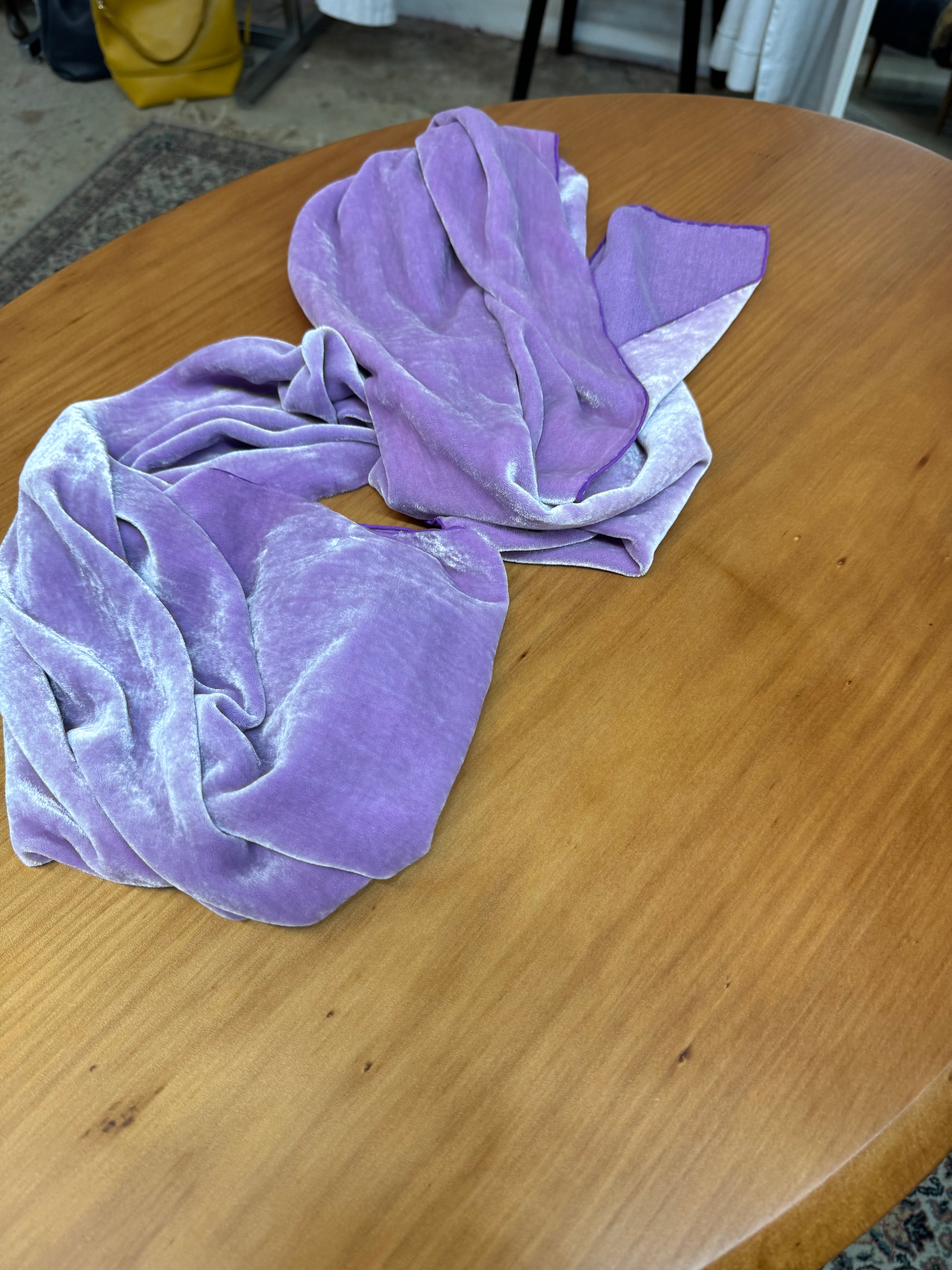 SYLVIA RILEY velvet scarf