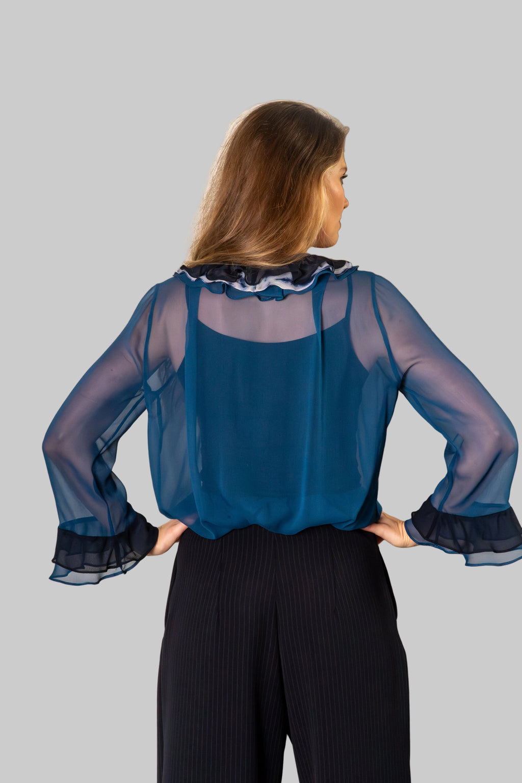SYLVIA RILEY - Ariadne top Blue
