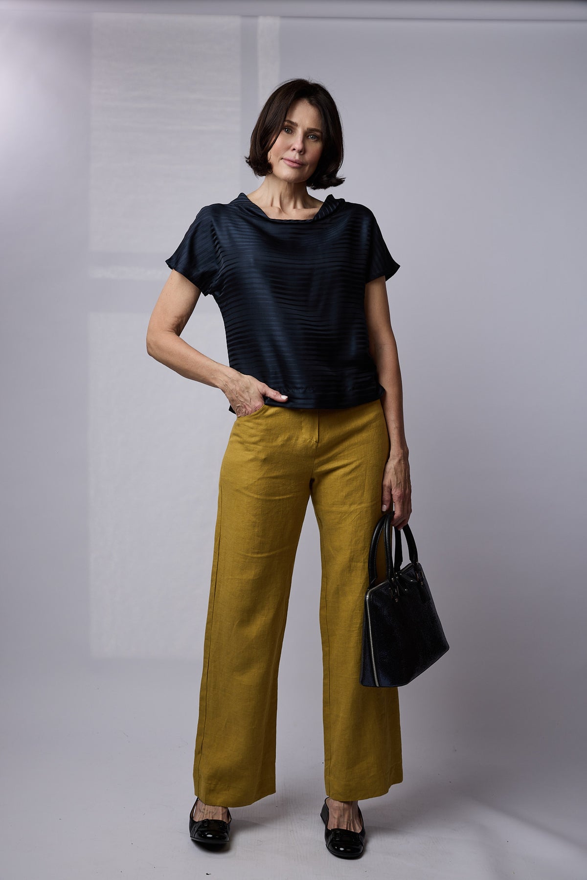 Florence Linen Pants Mustard