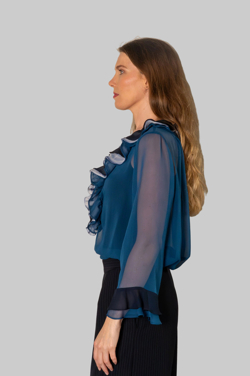 SYLVIA RILEY - Ariadne top Blue