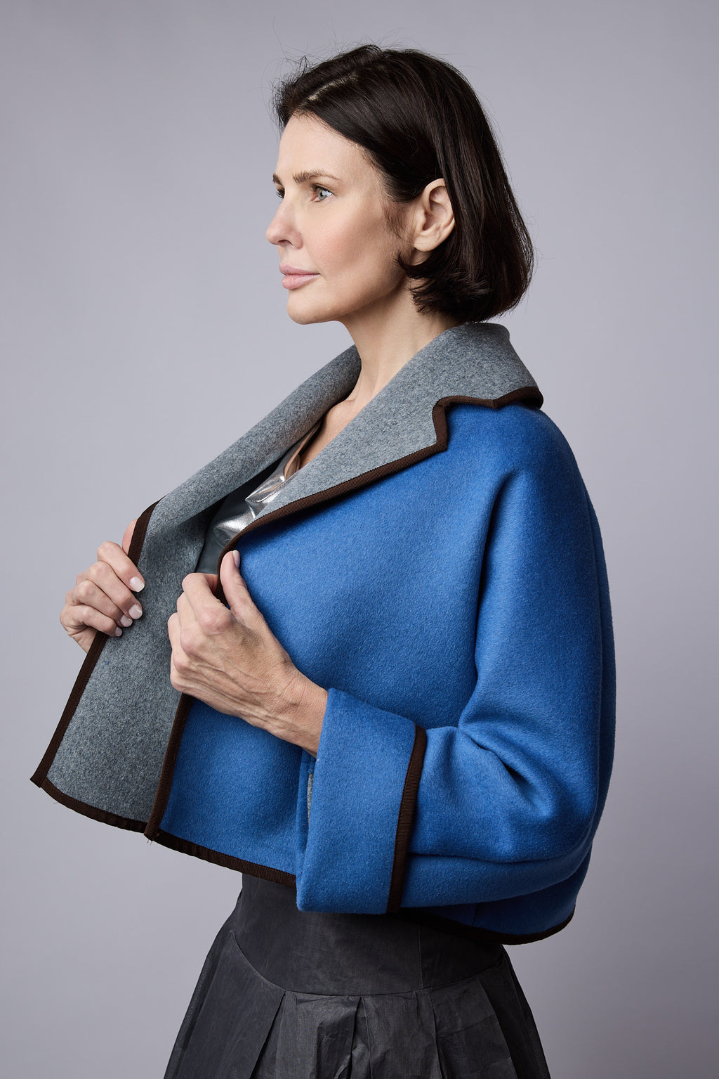 Eliza Jacket Wool Blue/grey