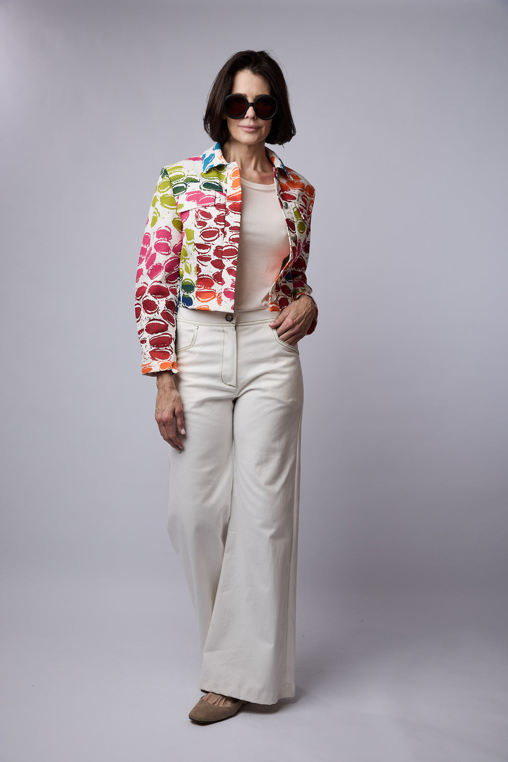 SYLVIA RILEY Dulcie Banksia Pod Cropped Jacket