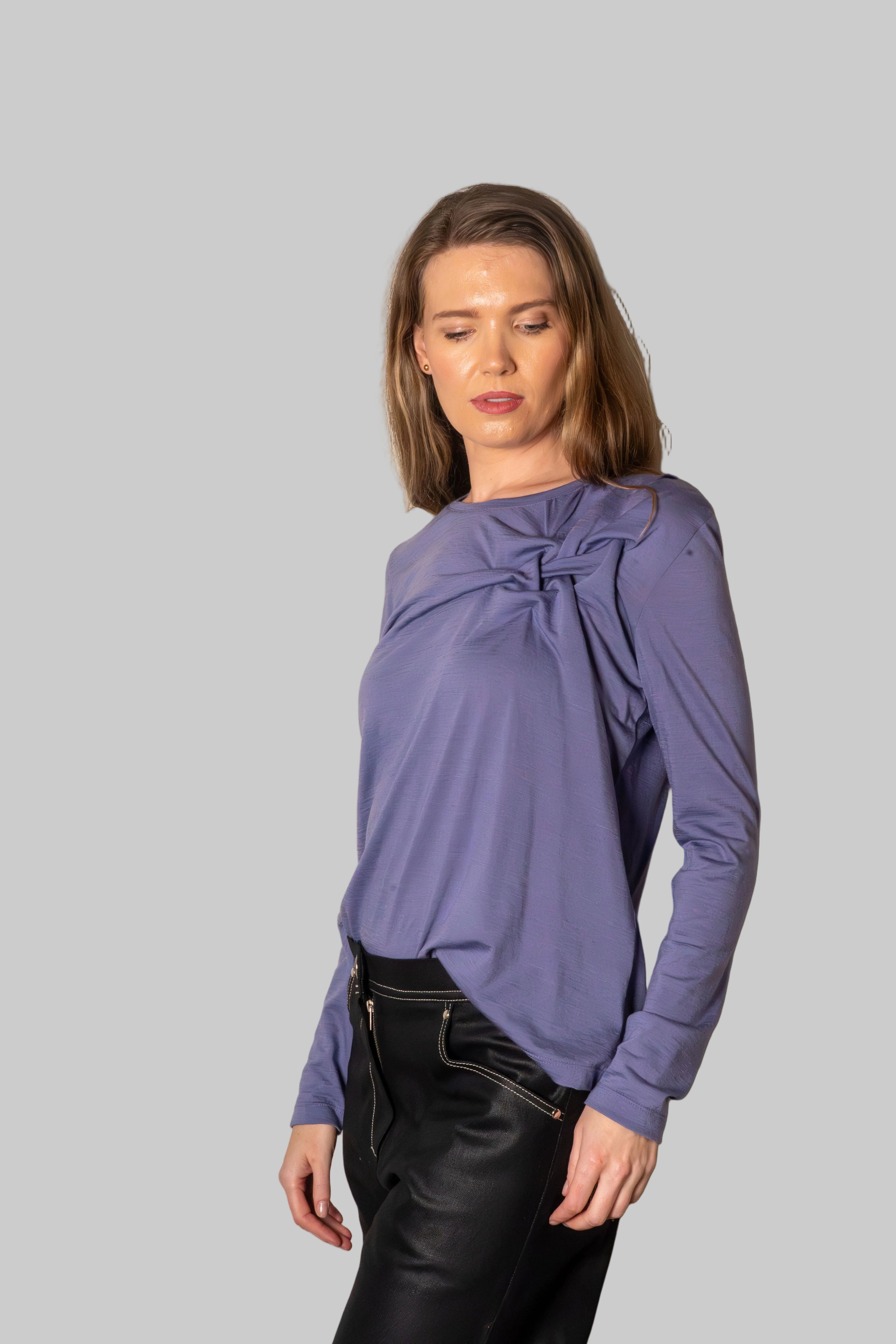 SYLVIA RILEY Rondo Top Jacaranda