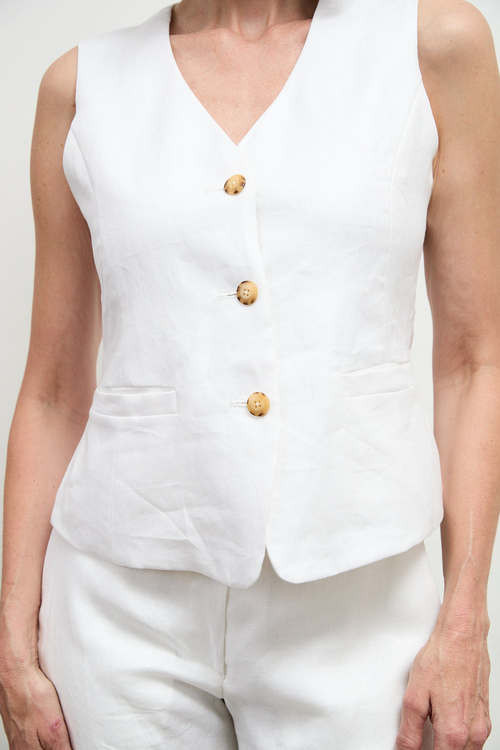 Mimi Twill Linen Gilet