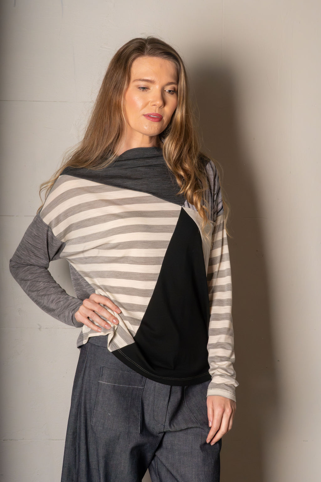 SYLVIA RILEY Calliope merino jersey top