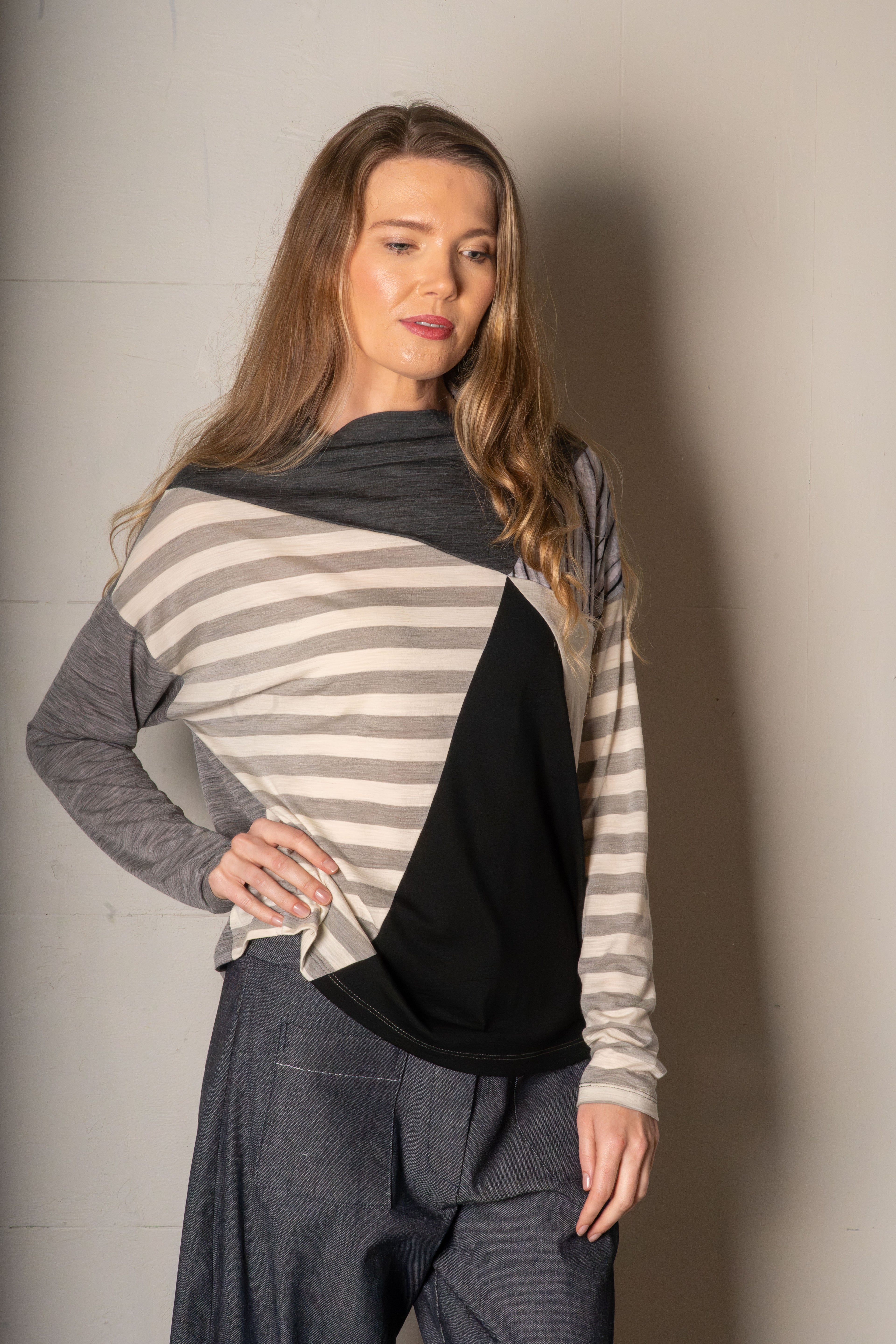 SYLVIA RILEY Calliope merino jersey top
