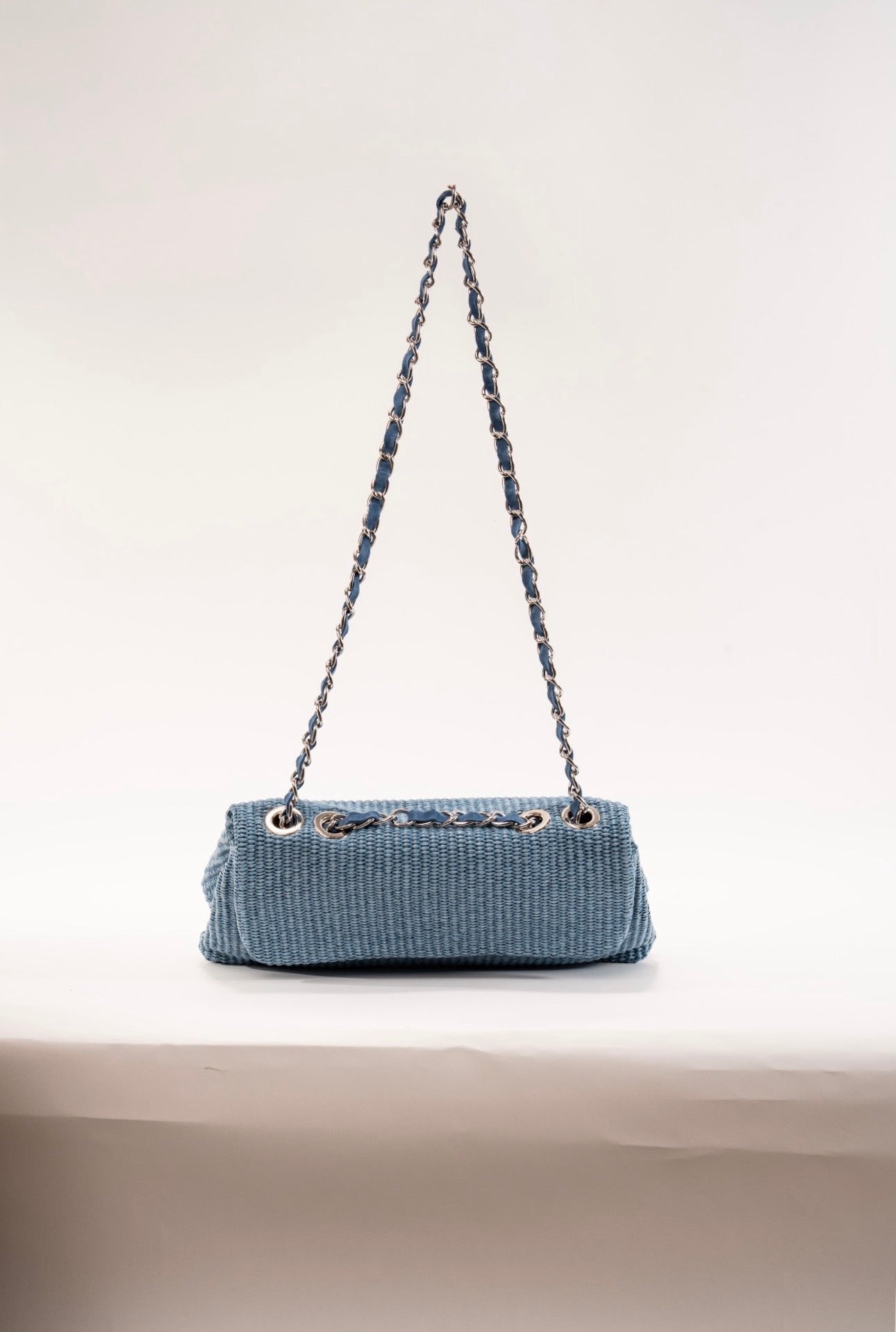 BIDINIS Clarice raffia bag Blue