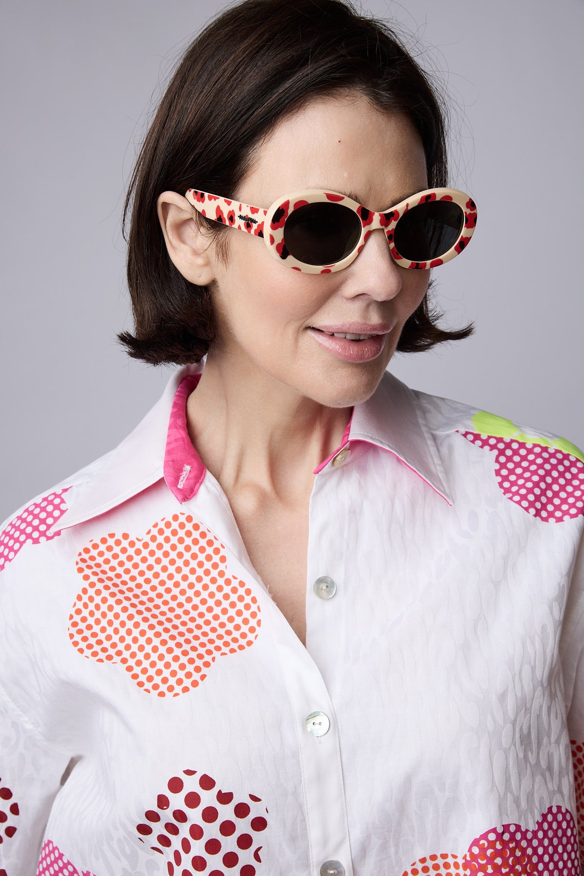 SYLVIA RILEY Calypso Shirt Flower Print