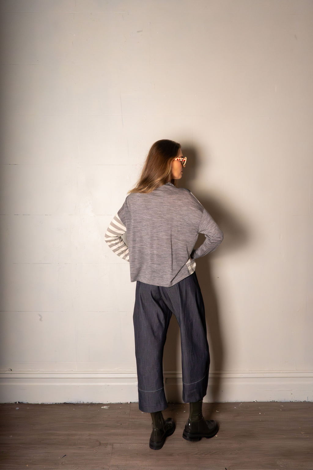 SYLVIA RILEY Calliope merino jersey top