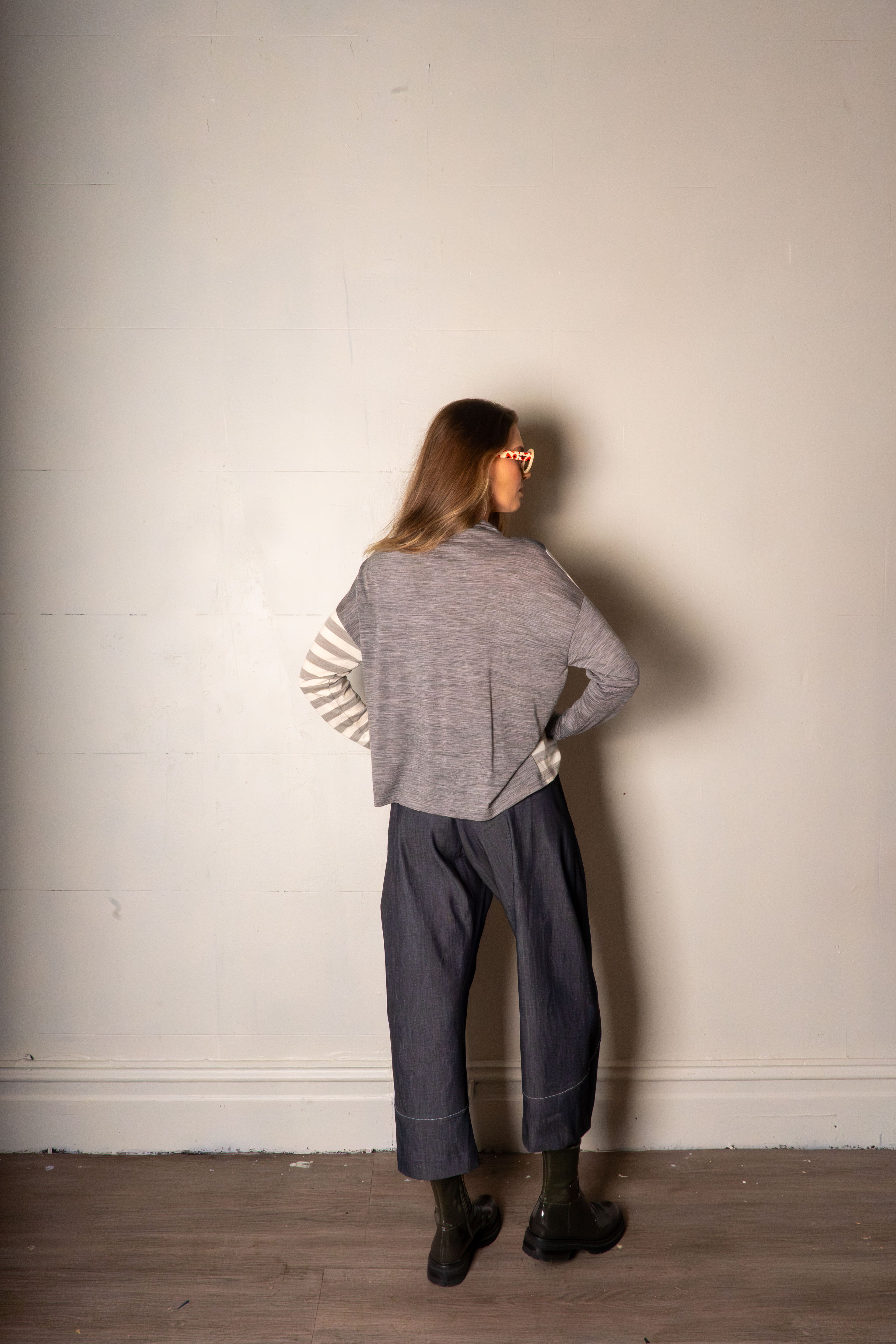 SYLVIA RILEY Calliope merino jersey top