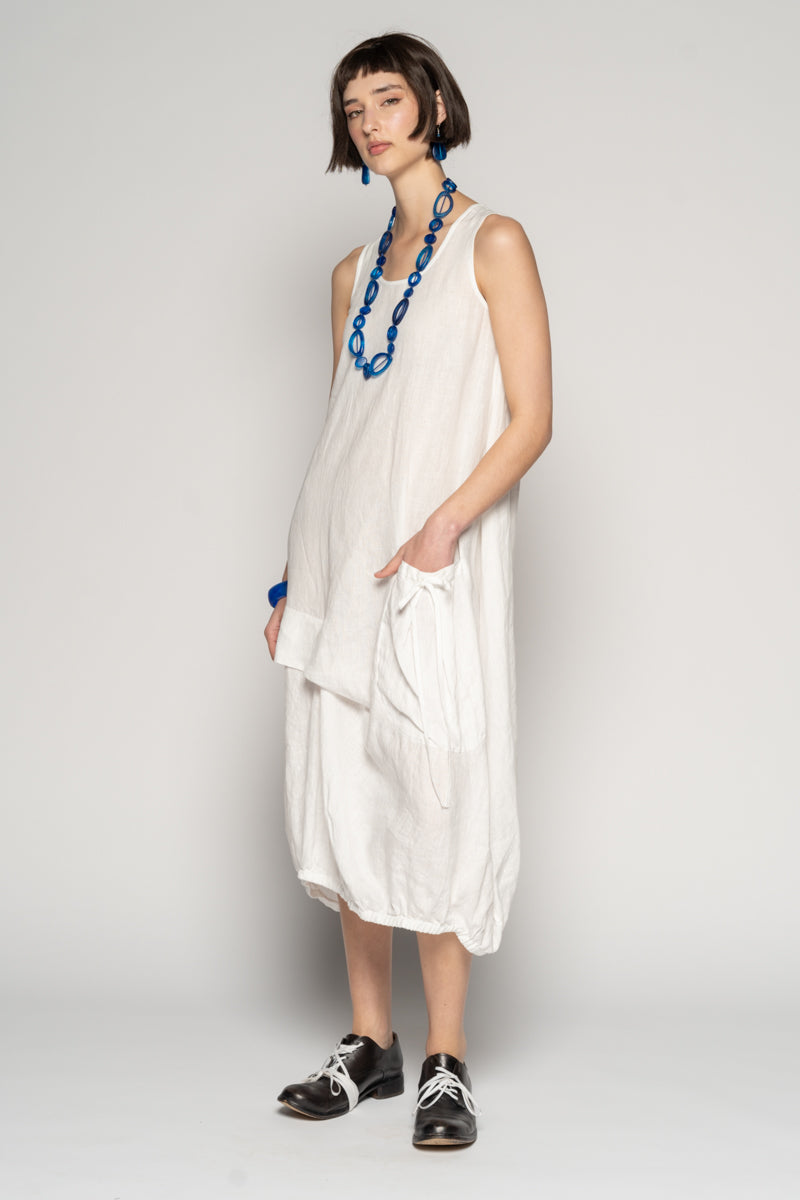 DOGSTAR Sabi Tuck Dress White