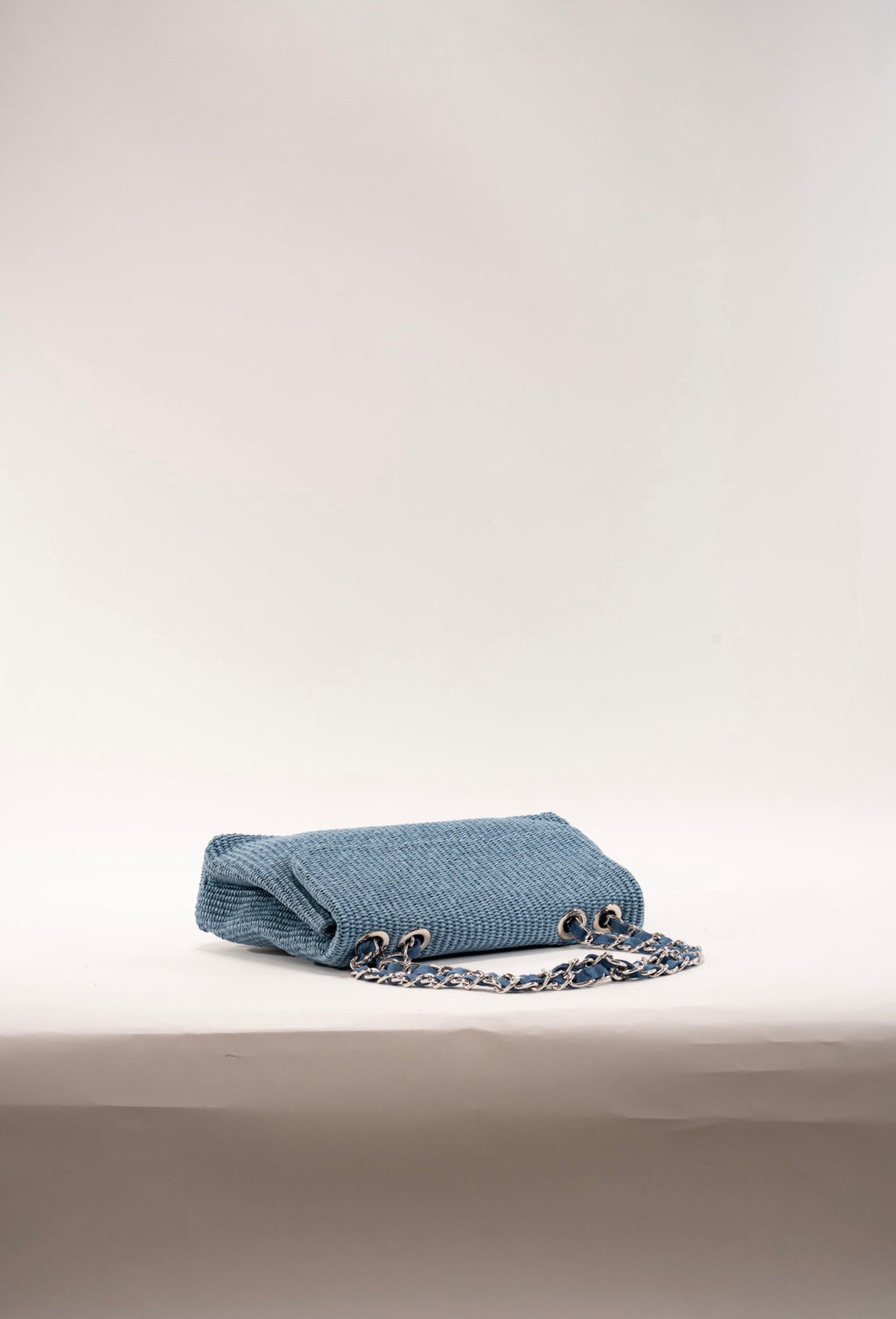 BIDINIS Clarice raffia bag Blue