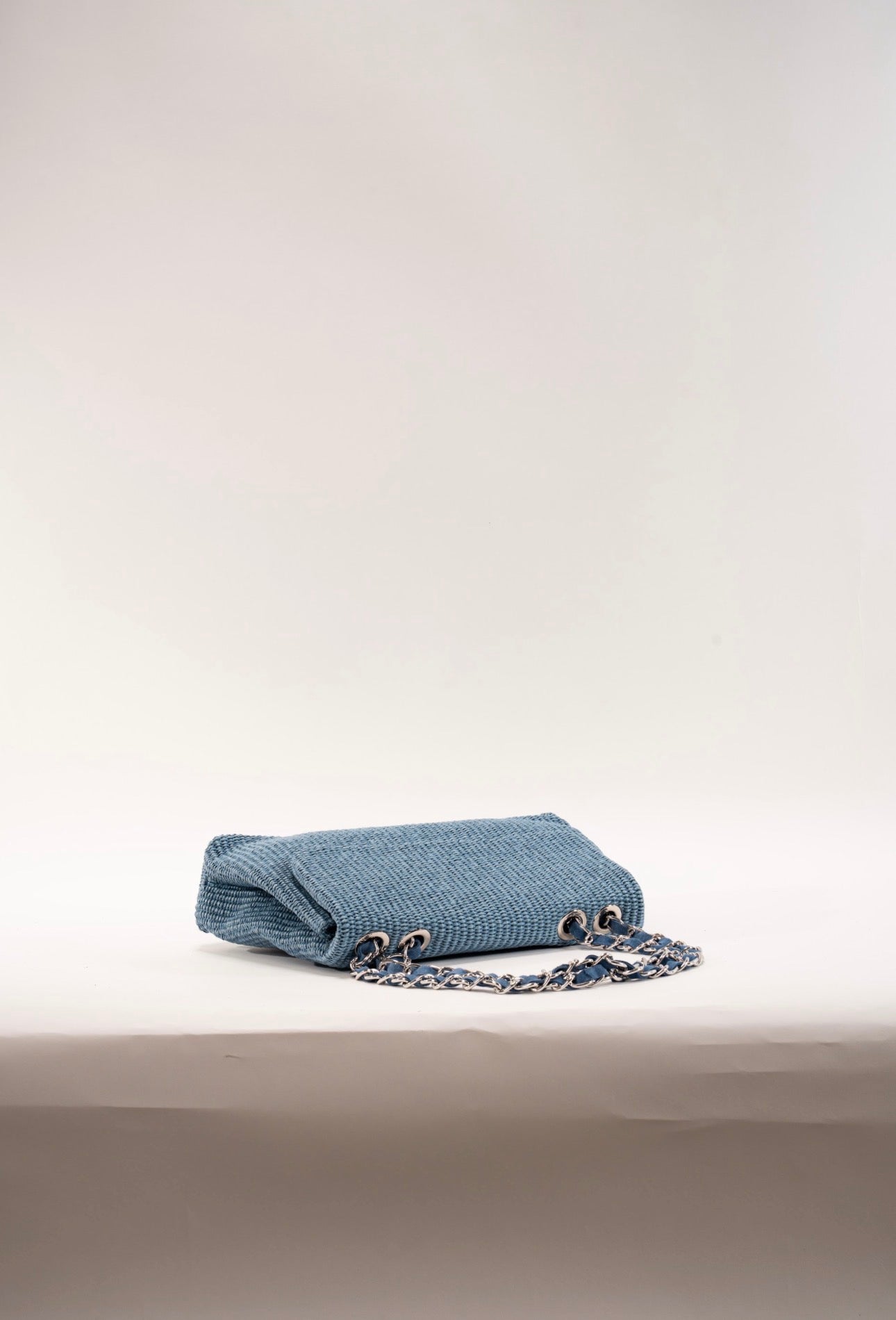 BIDINIS Clarice raffia bag Blue