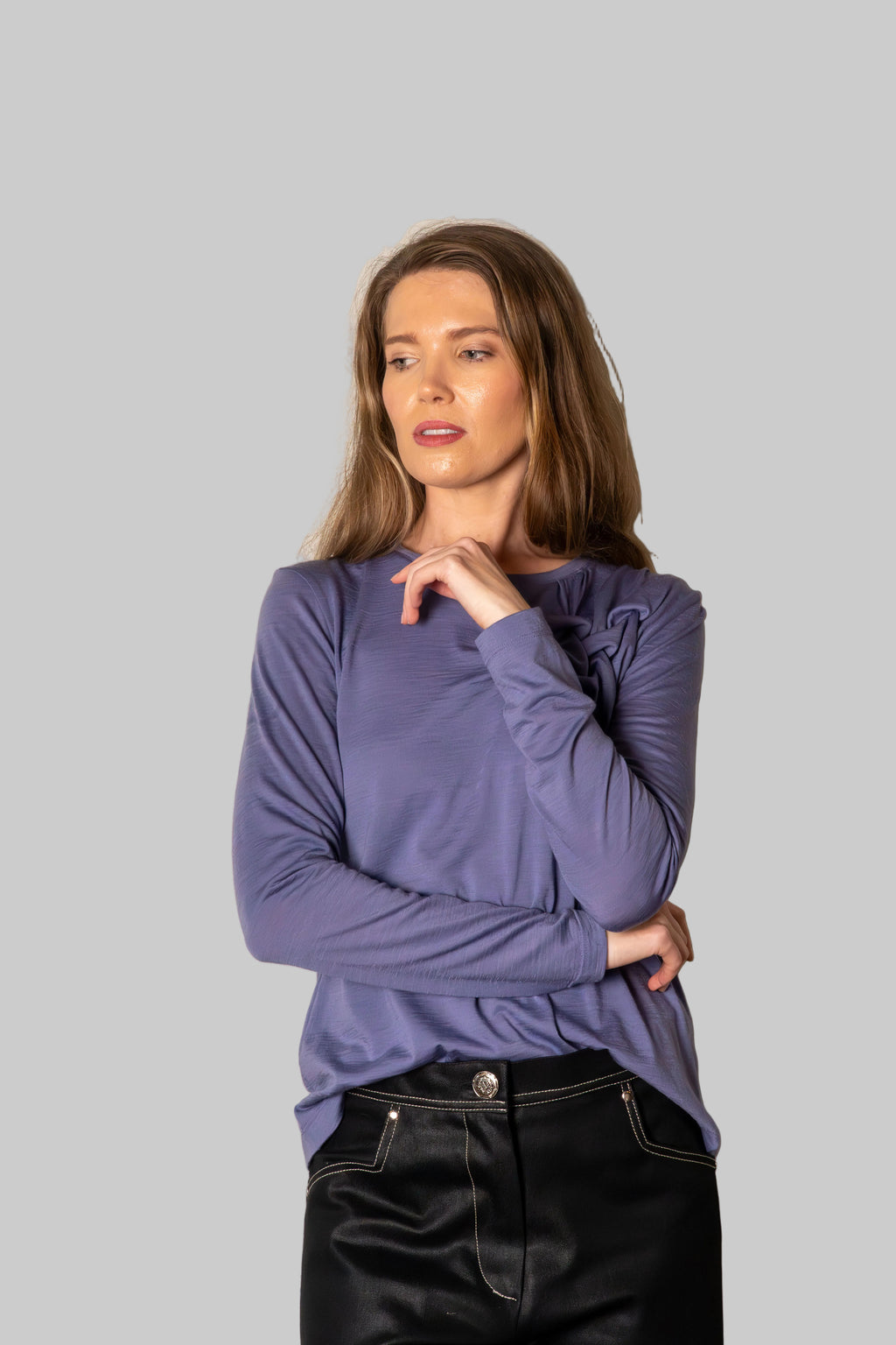SYLVIA RILEY Rondo Top Jacaranda