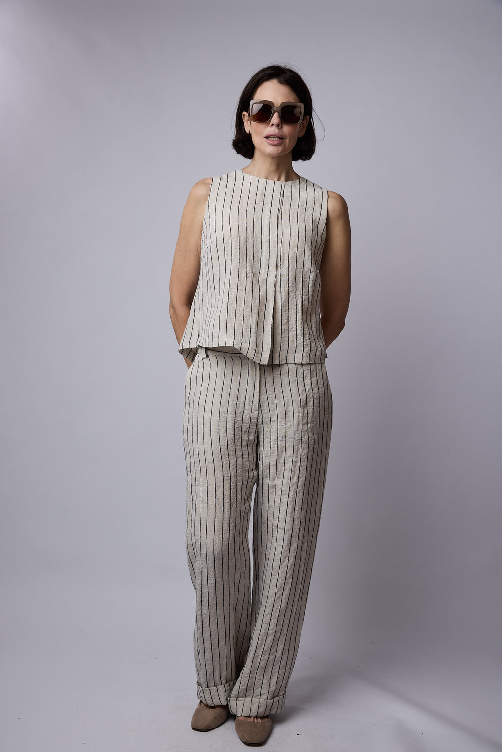 Julianne Stripe Linen Pants