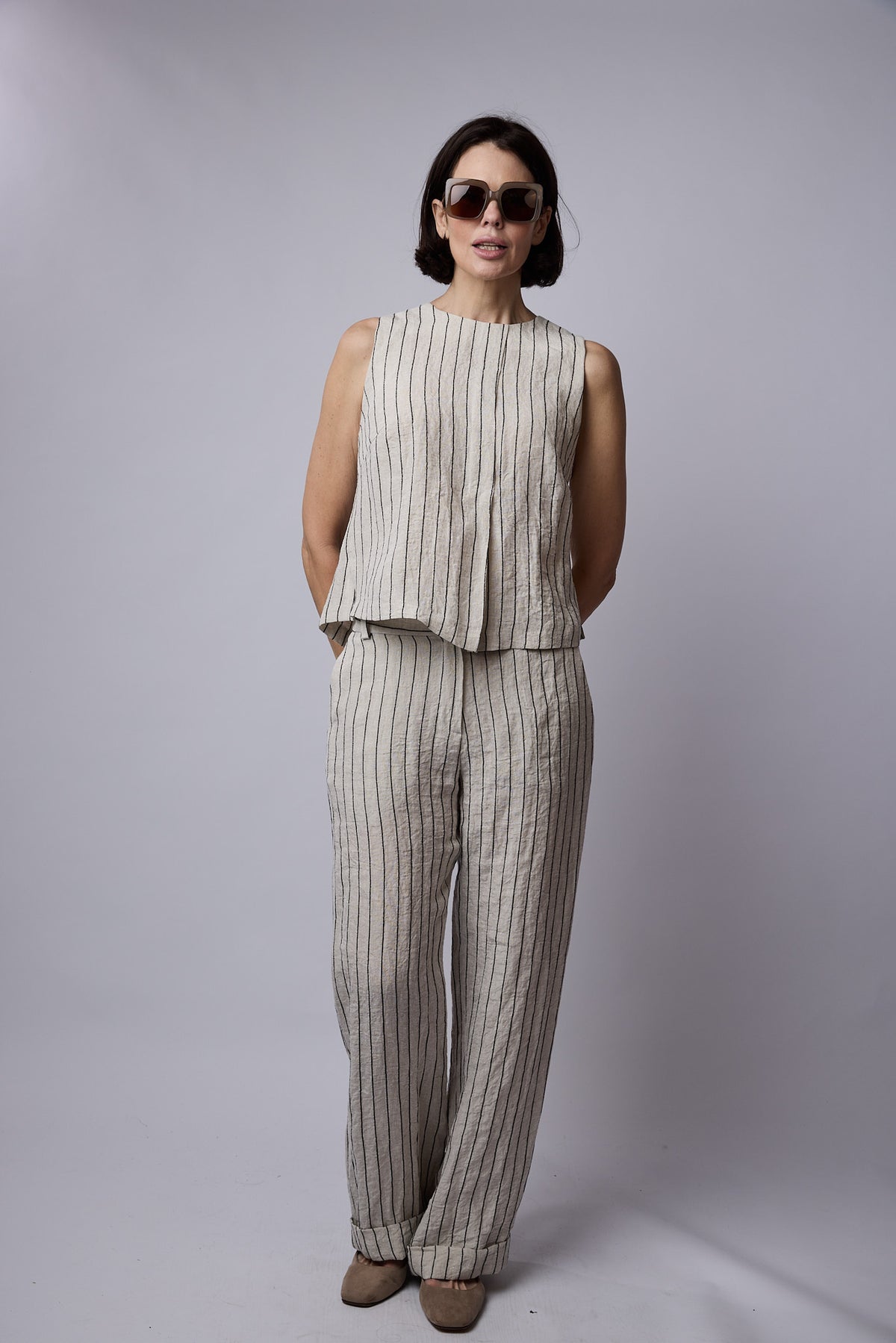 Julianne Stripe Linen Pants