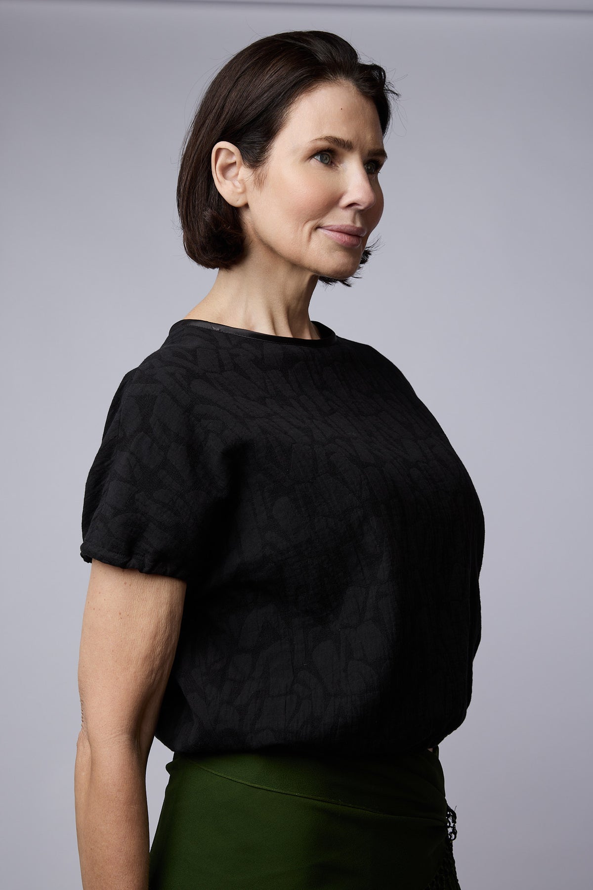 Anya Top Black Jacquard