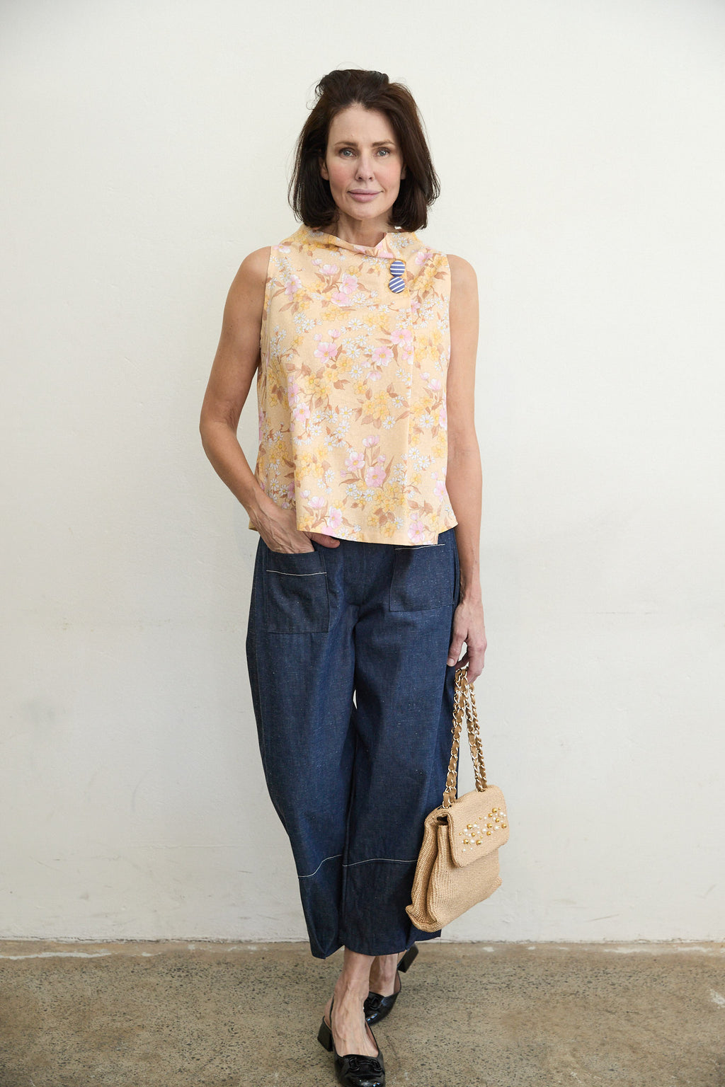Astoria Vintage Print Top