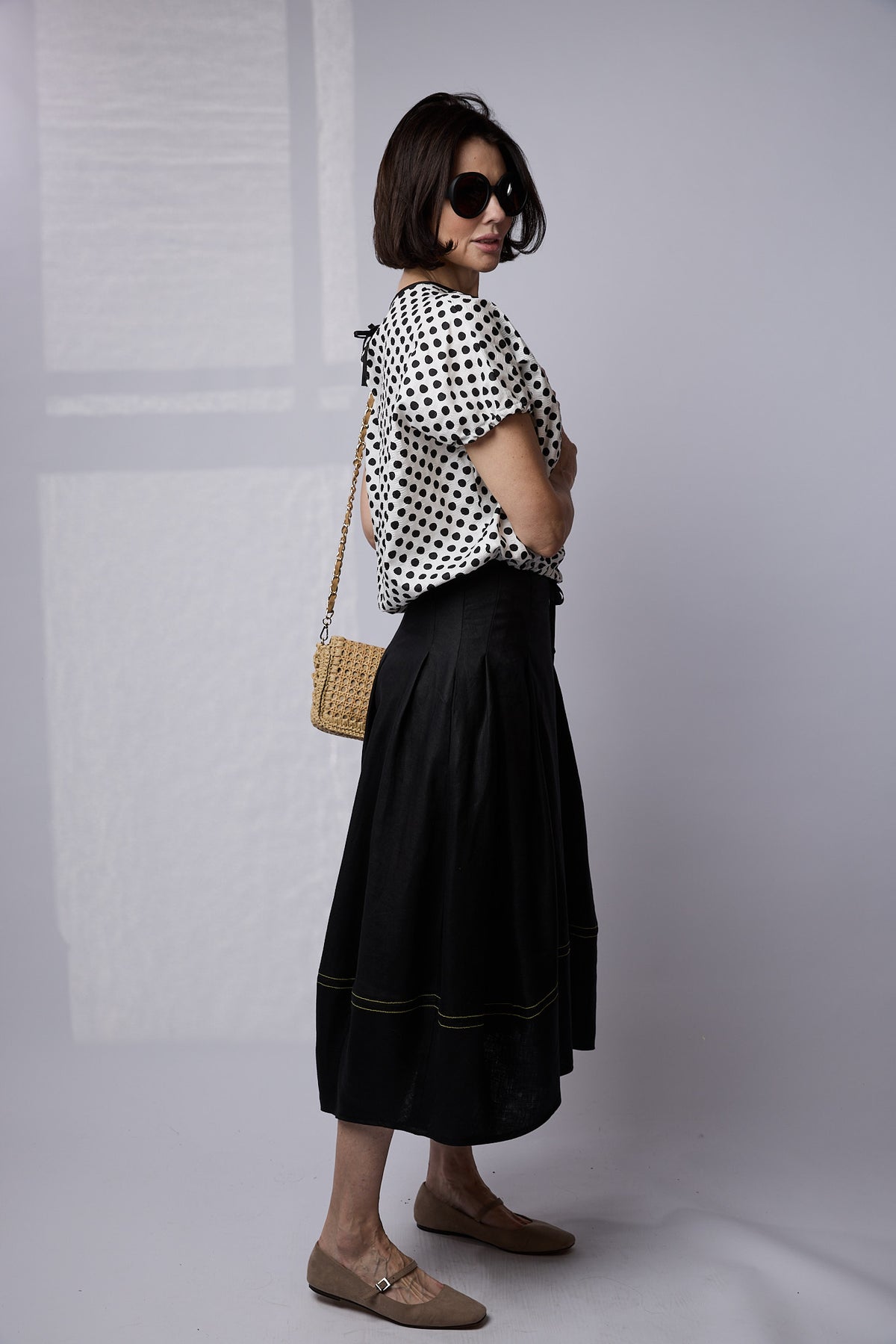 Luca Twill Linen Skirt