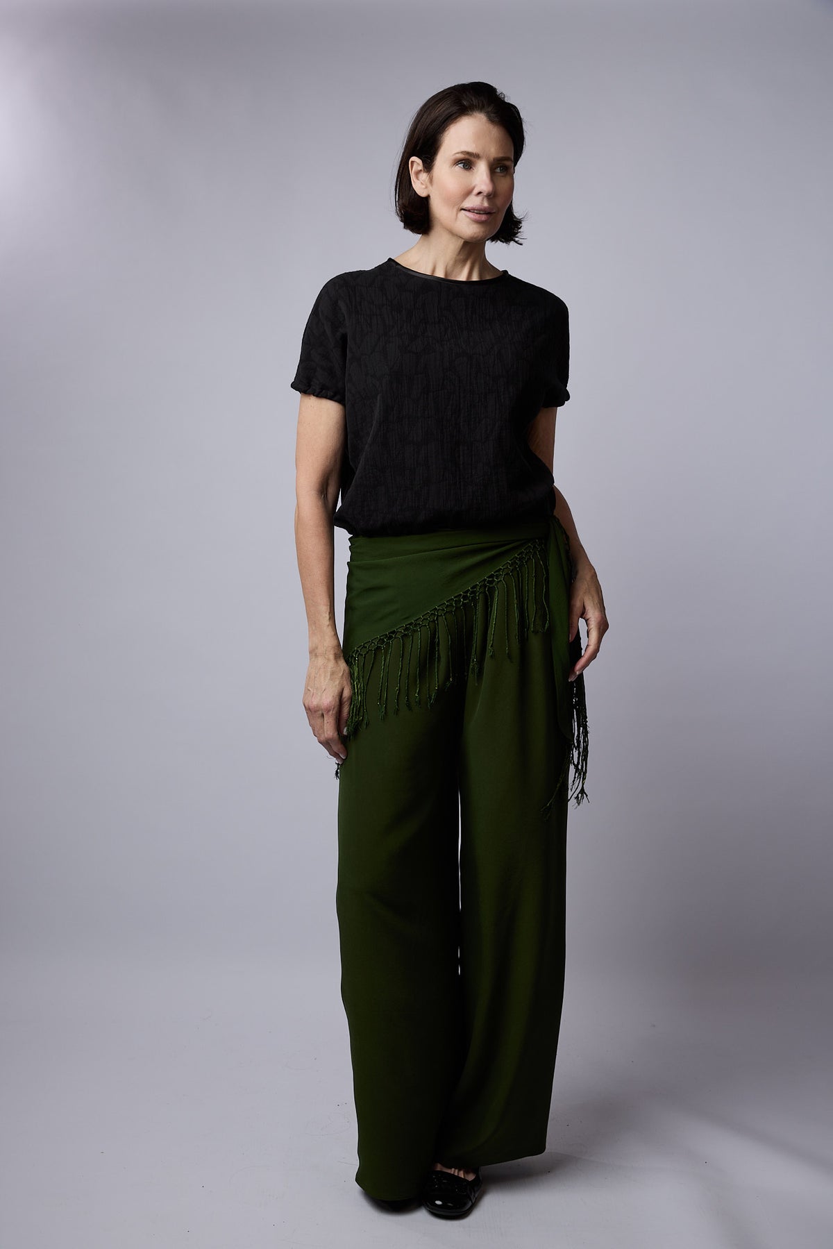 Anya Top Black Jacquard