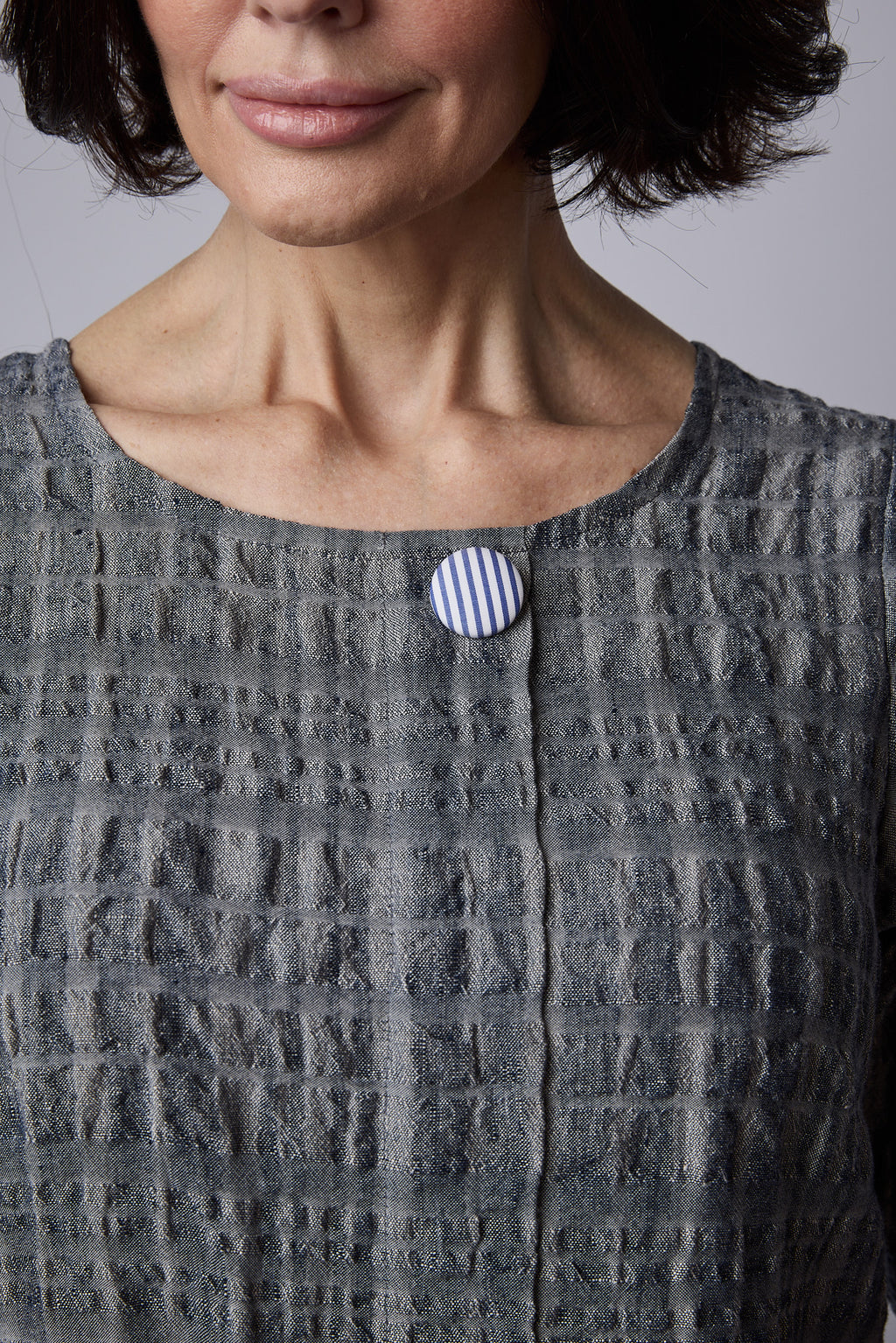 Dakota dress Smoke Textured linen