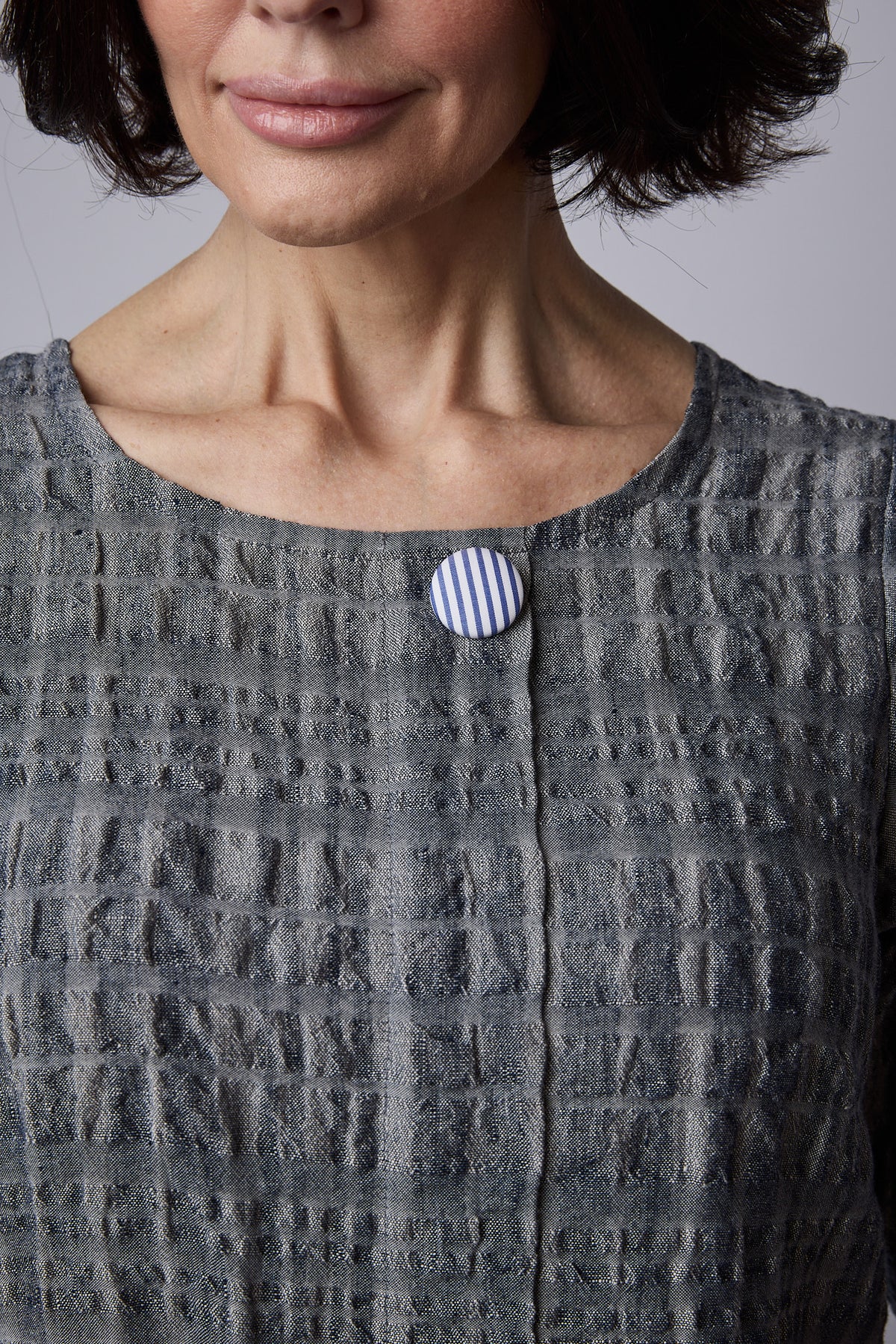 Dakota dress Smoke Textured linen