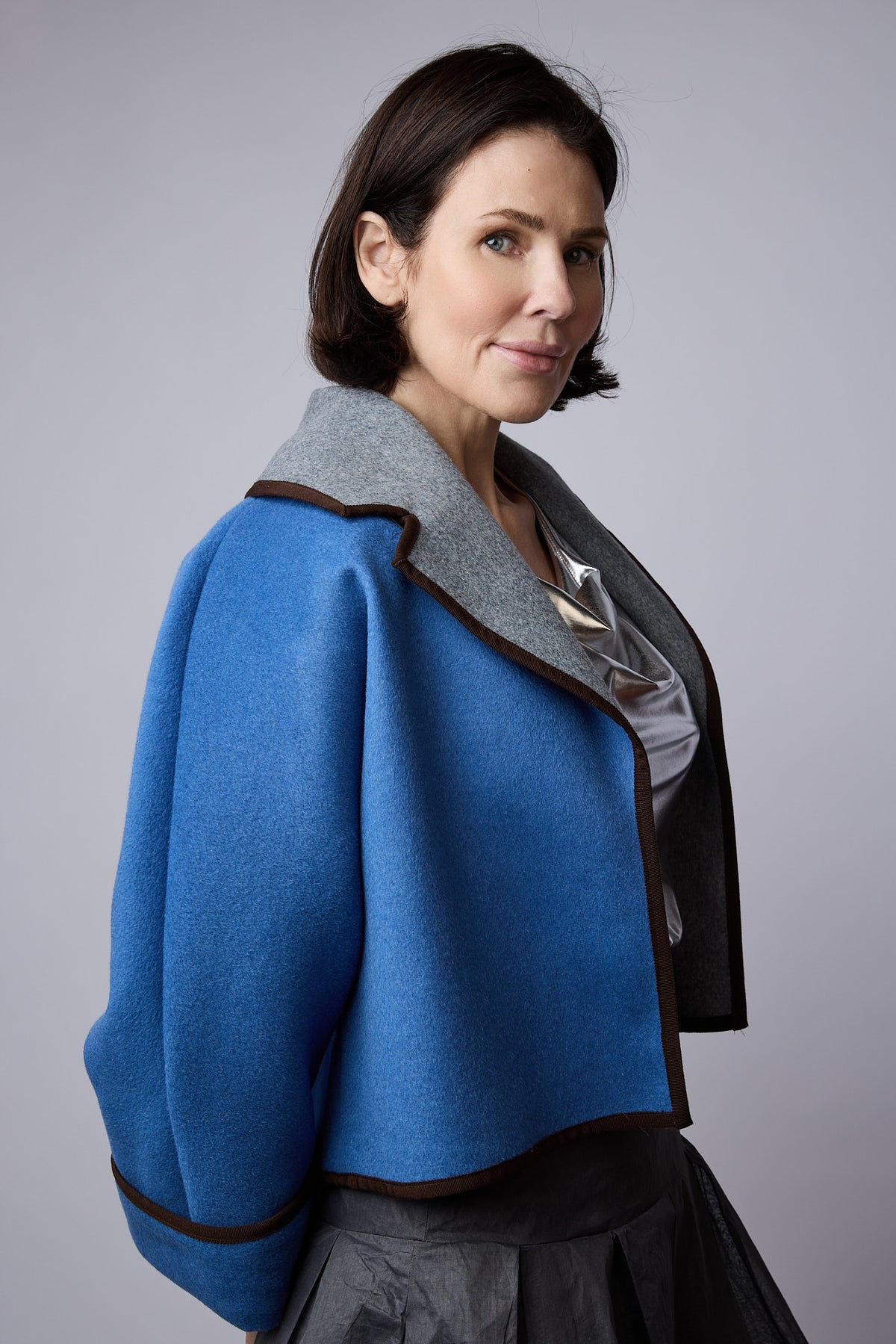 Eliza Jacket Wool Blue/grey