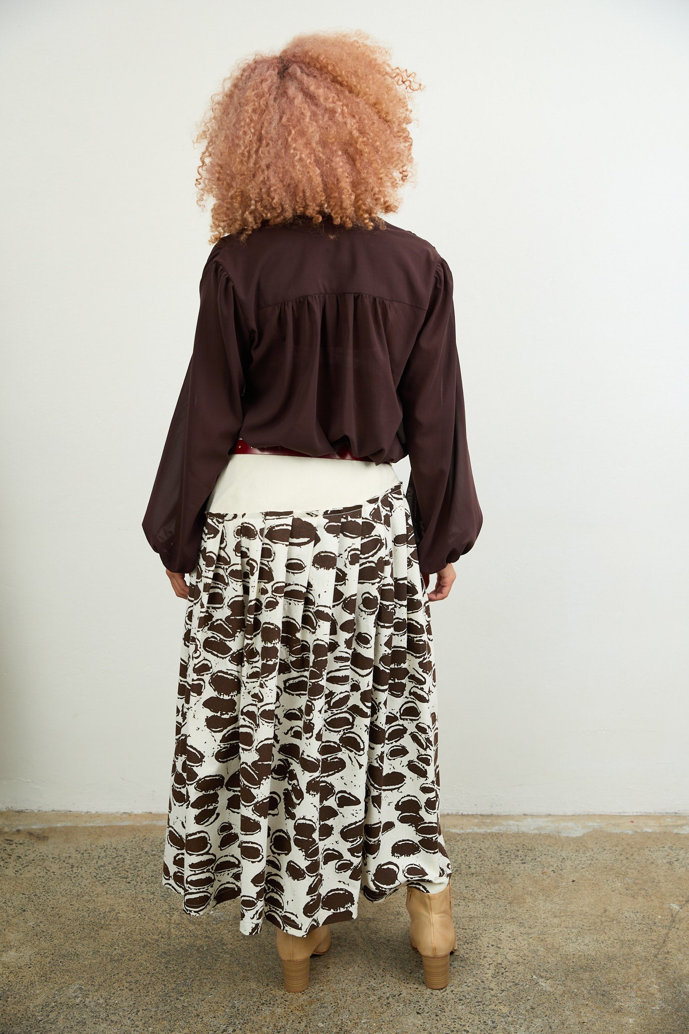 SYLVIA RILEY Danae silk pleated skirt