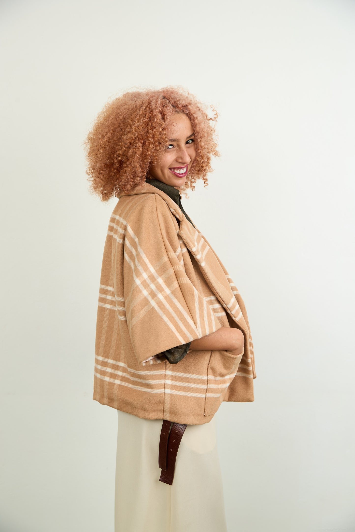 Patch Shortie Coat Camel