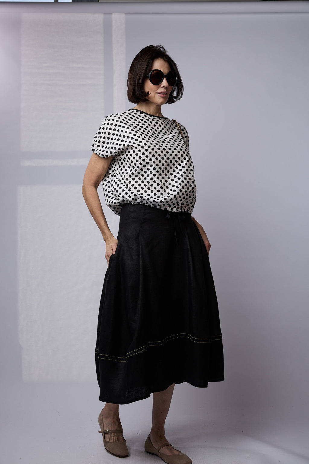 Luca Twill Linen Skirt
