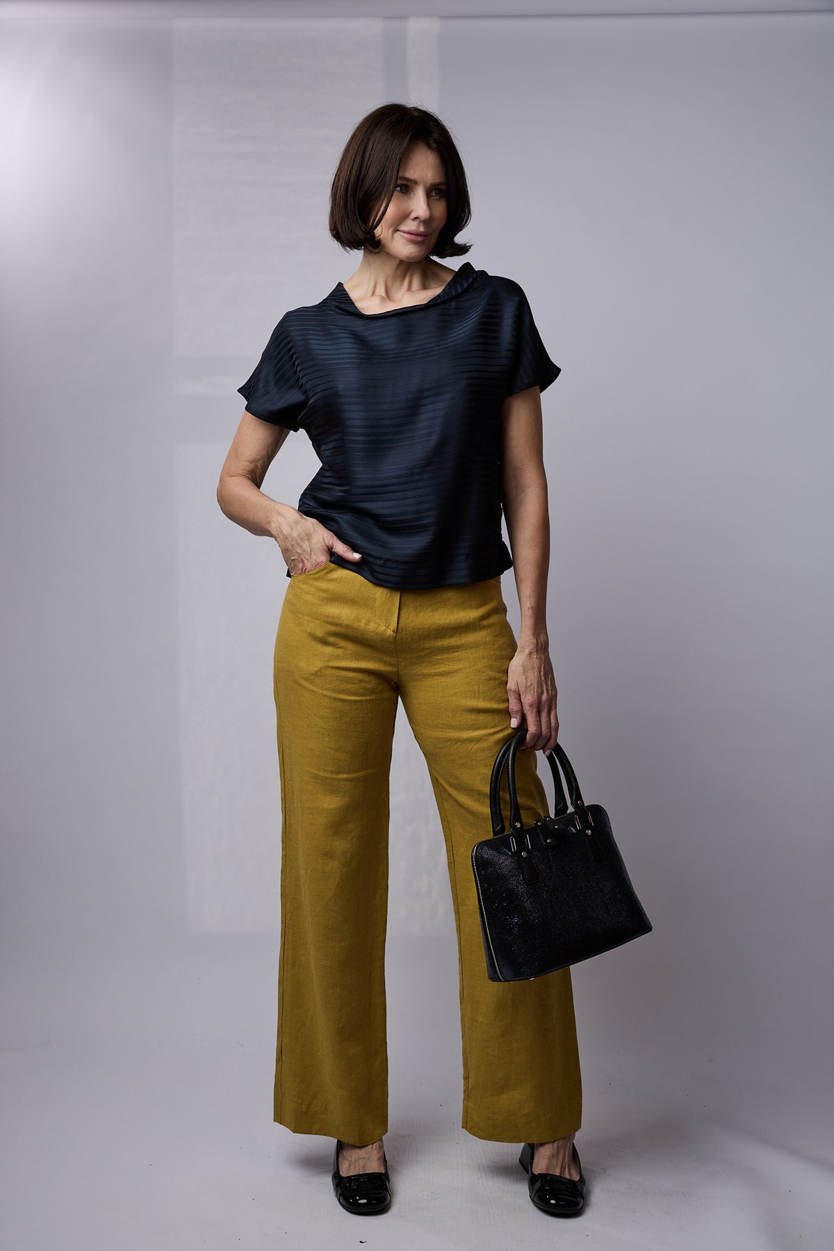 Florence Linen Pants Mustard