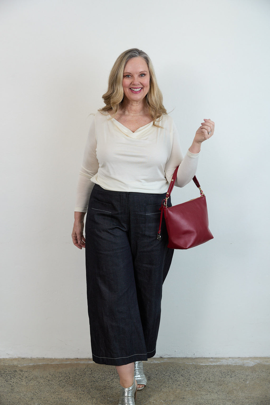 SYLVIA RILEY Cora Cowl neck top