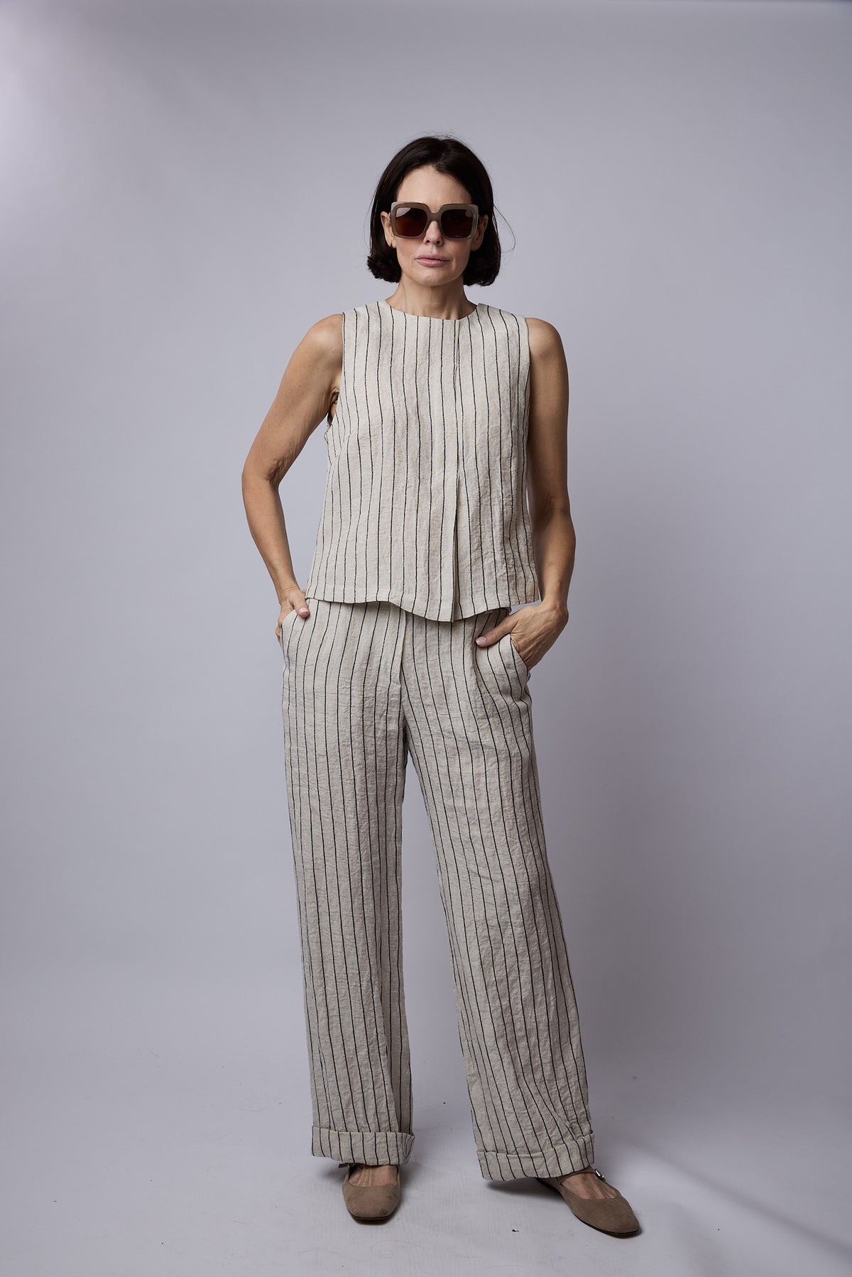 Julianne Stripe Linen Pants