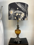 Lamp-MS CHIEF DESIGNS vintage oil lamp style base in glass and brass/Kalypto Yuki shade