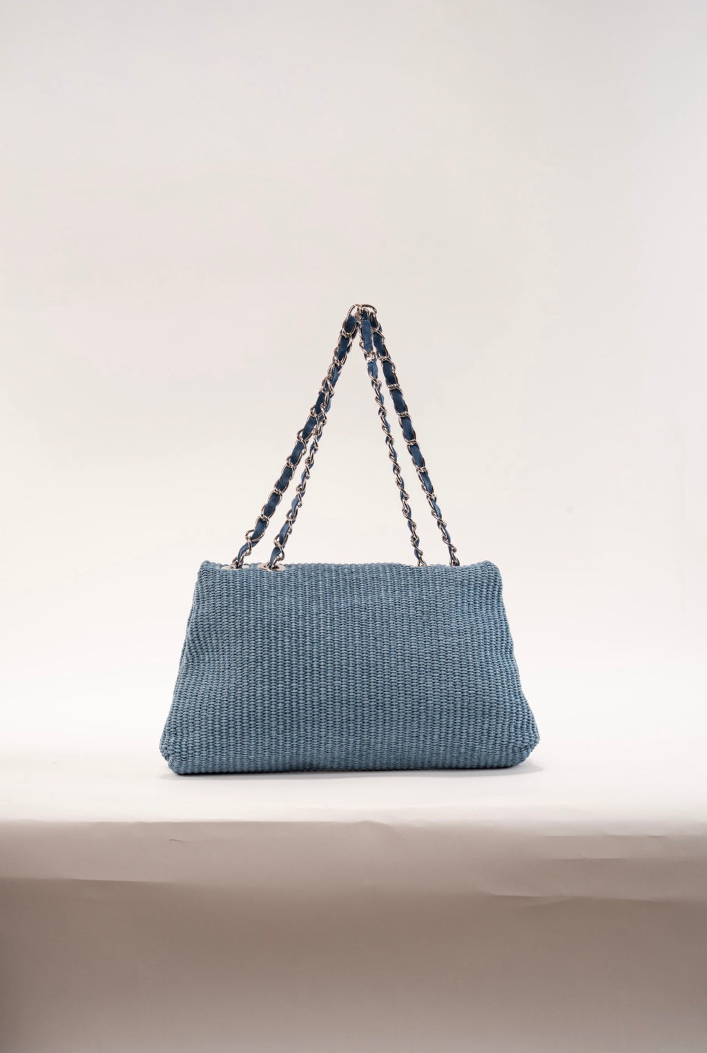 BIDINIS Clarice raffia bag Blue