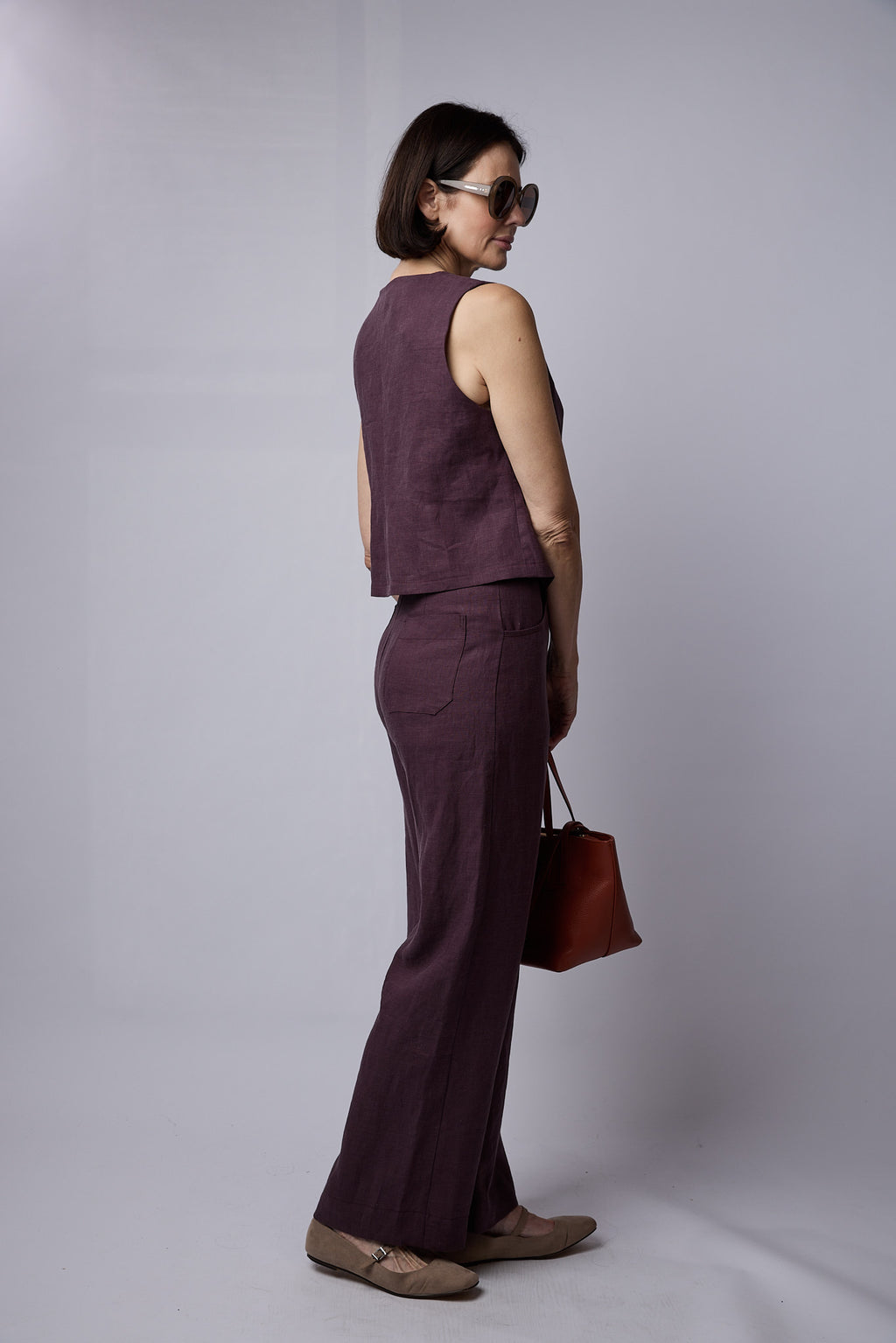 Florence Linen Pants Raisin