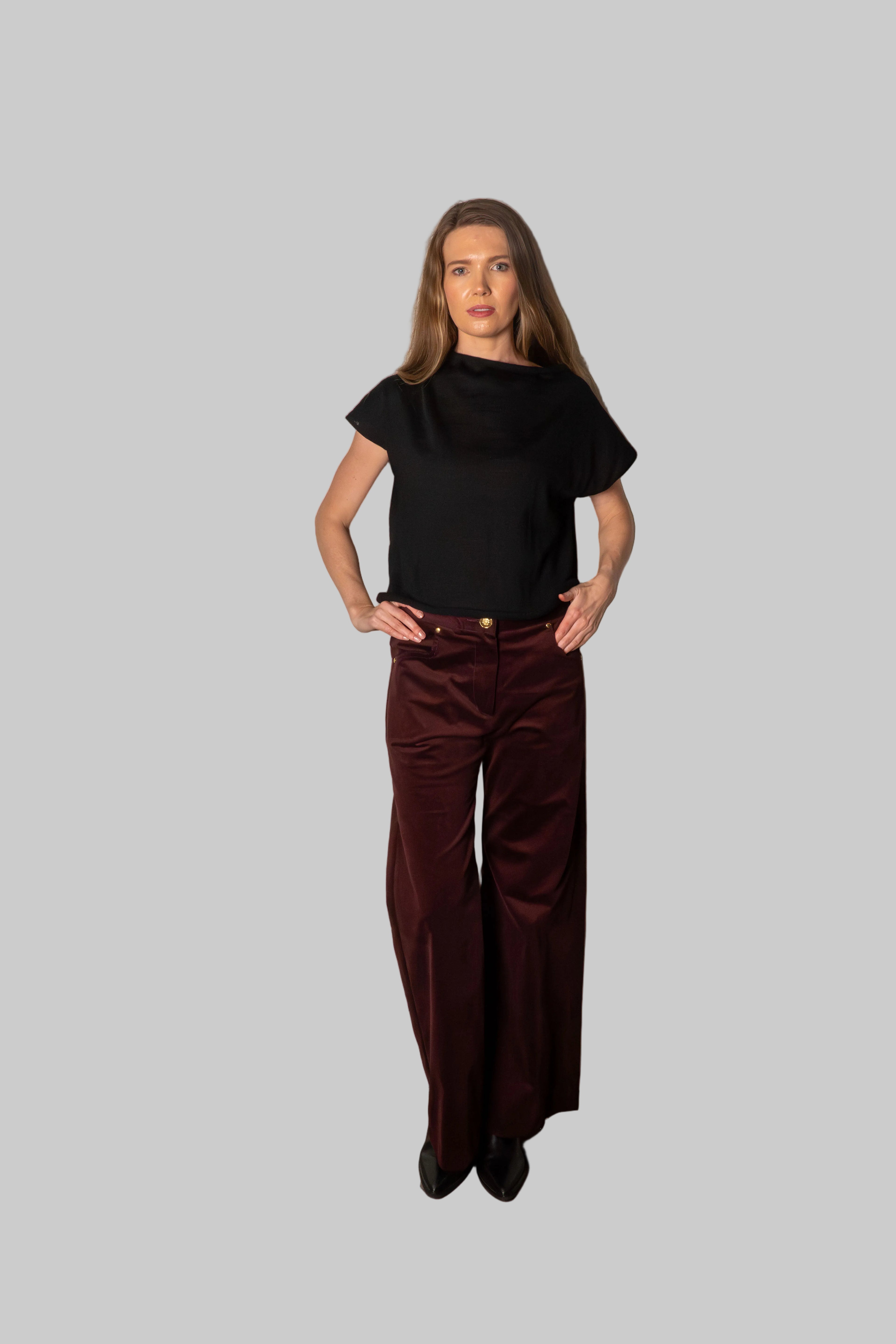 Flared Jeans Berry Corduroy