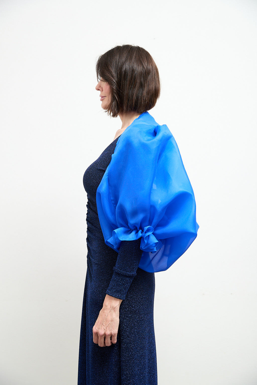 Silk Satin Organza Shrug
