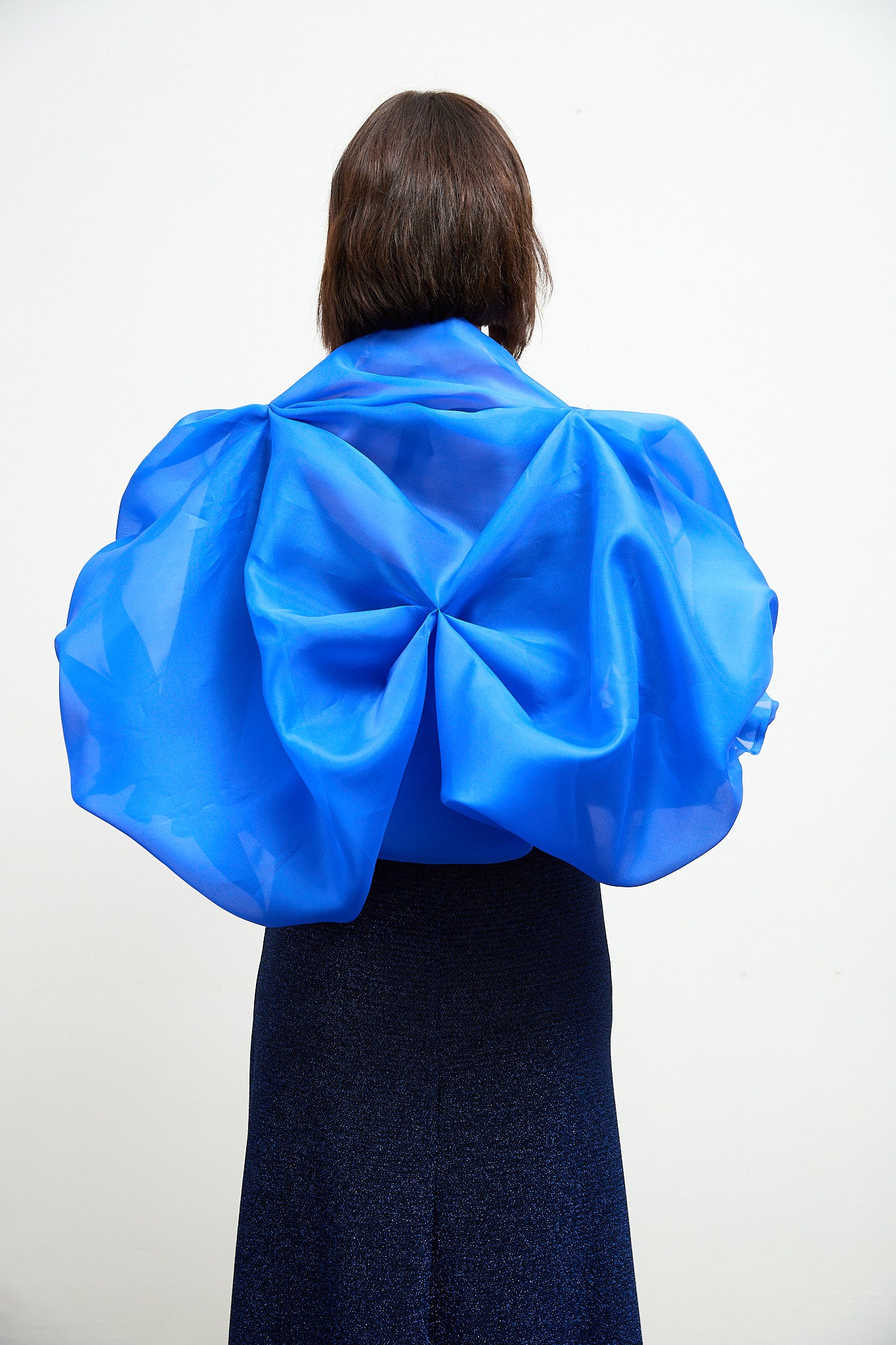 Silk Satin Organza Shrug