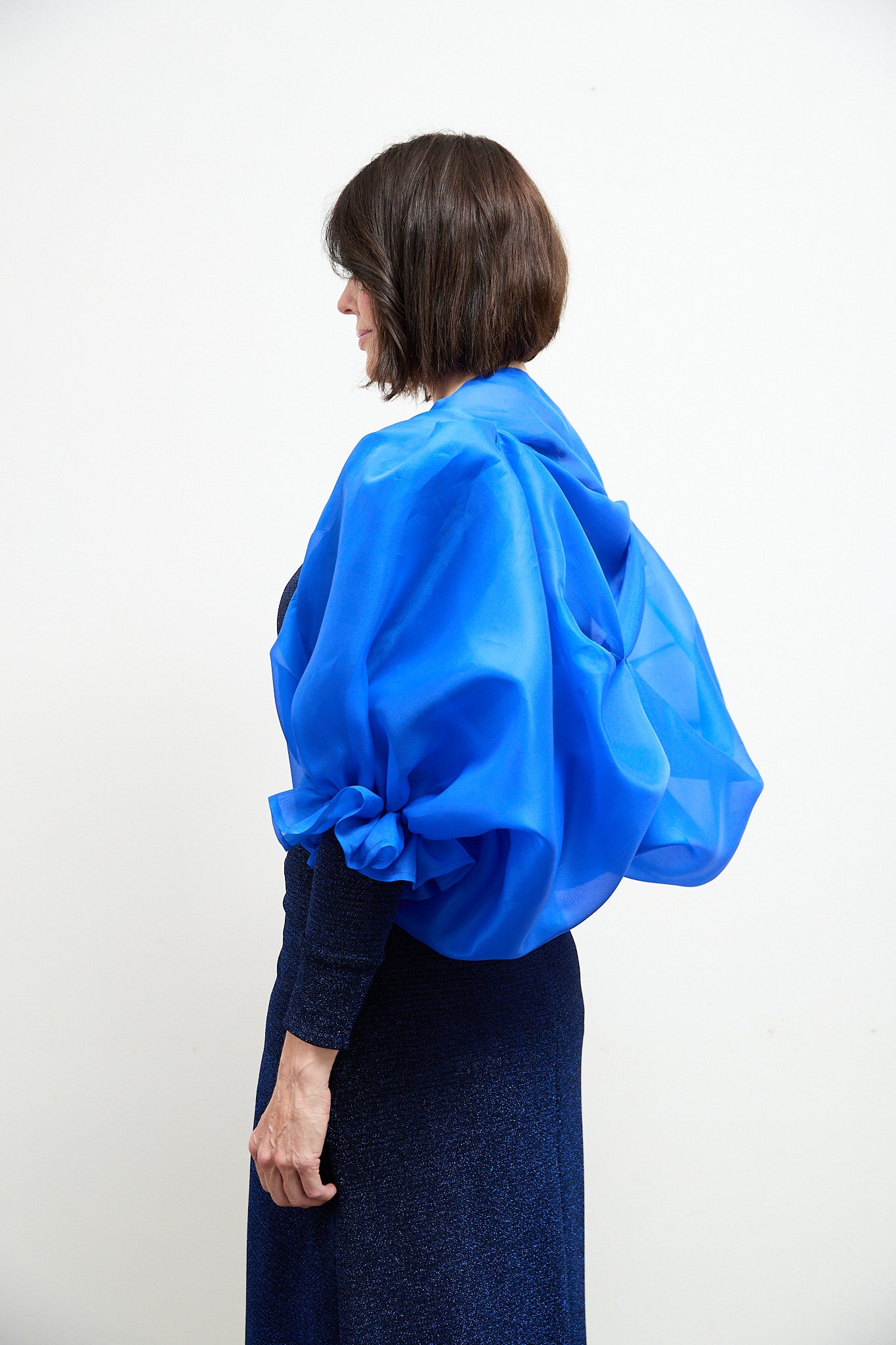 Silk Satin Organza Shrug