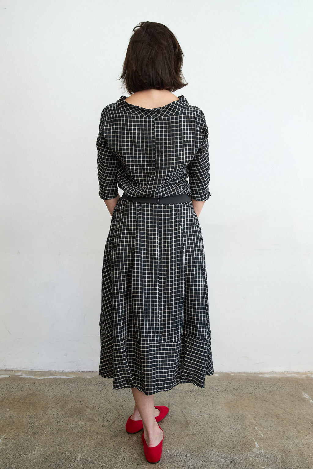 Riley Skirt Black/Natural Check