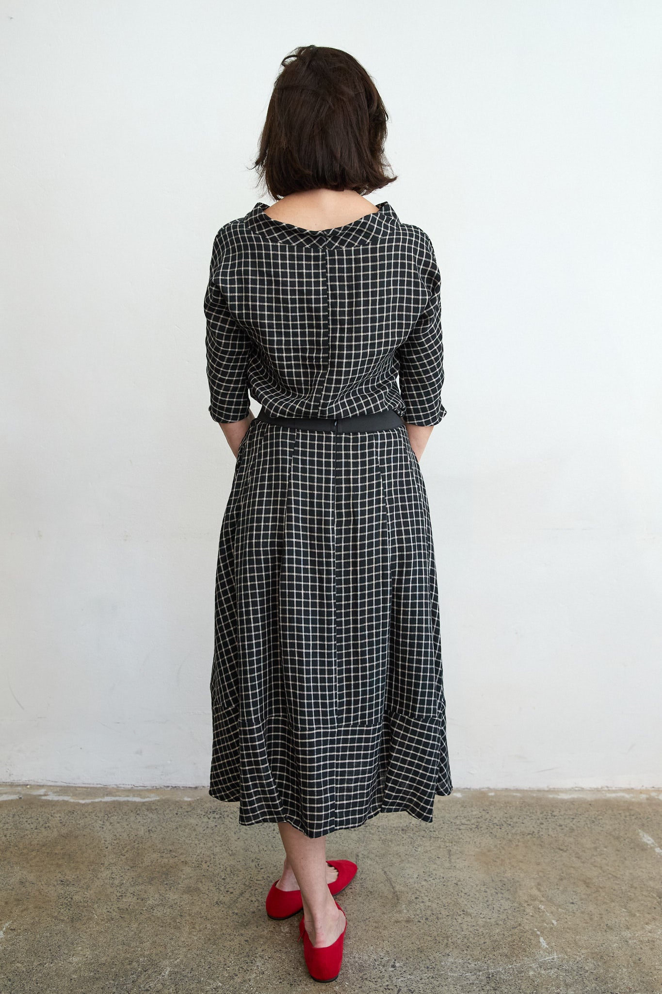 Riley Skirt Black/Natural Check