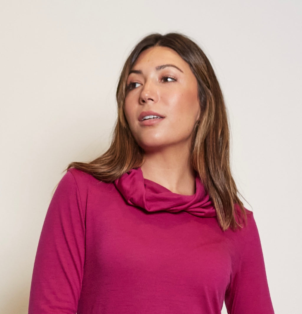 SYLVIA RILEY Cowl Neck