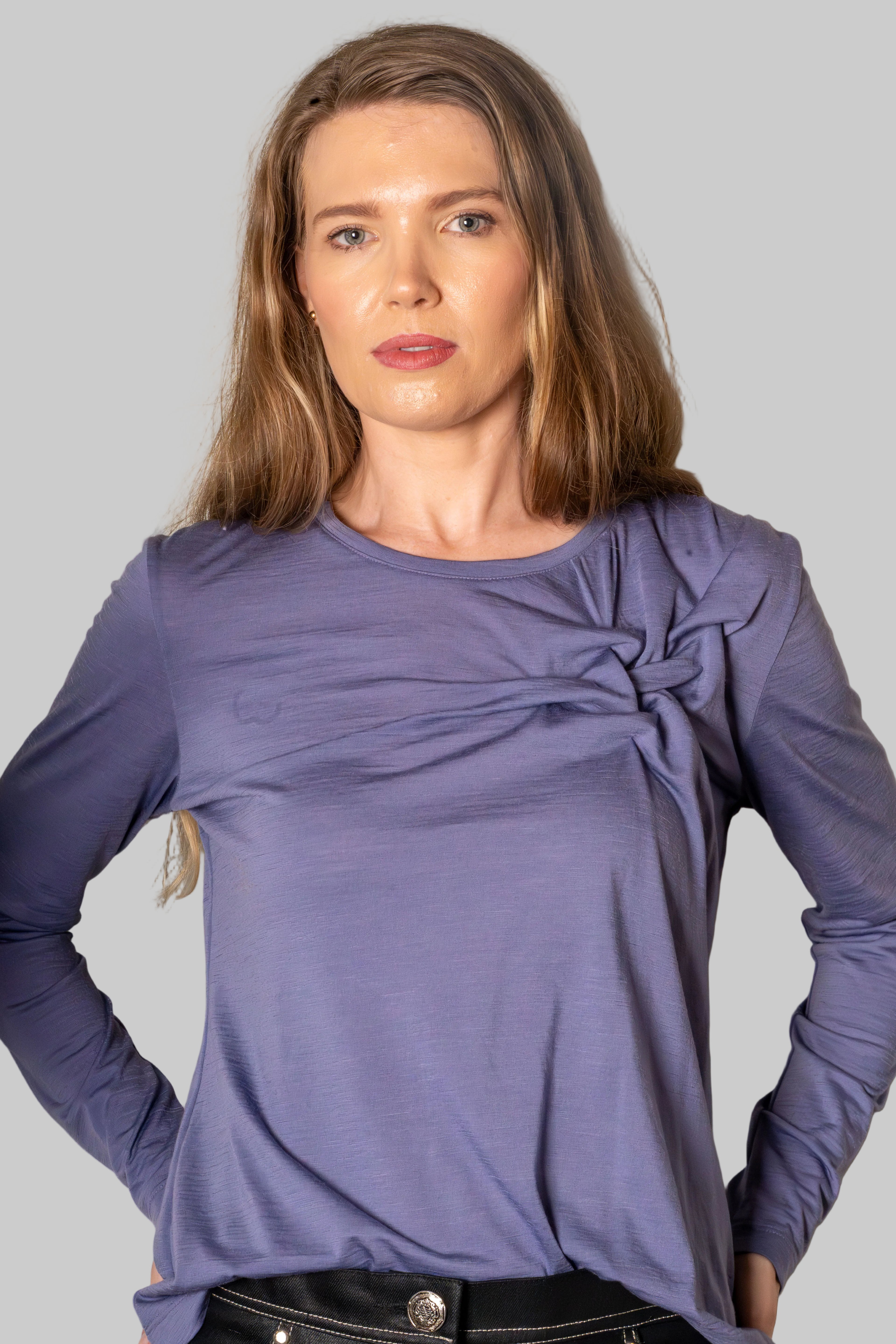 SYLVIA RILEY Rondo Top Jacaranda