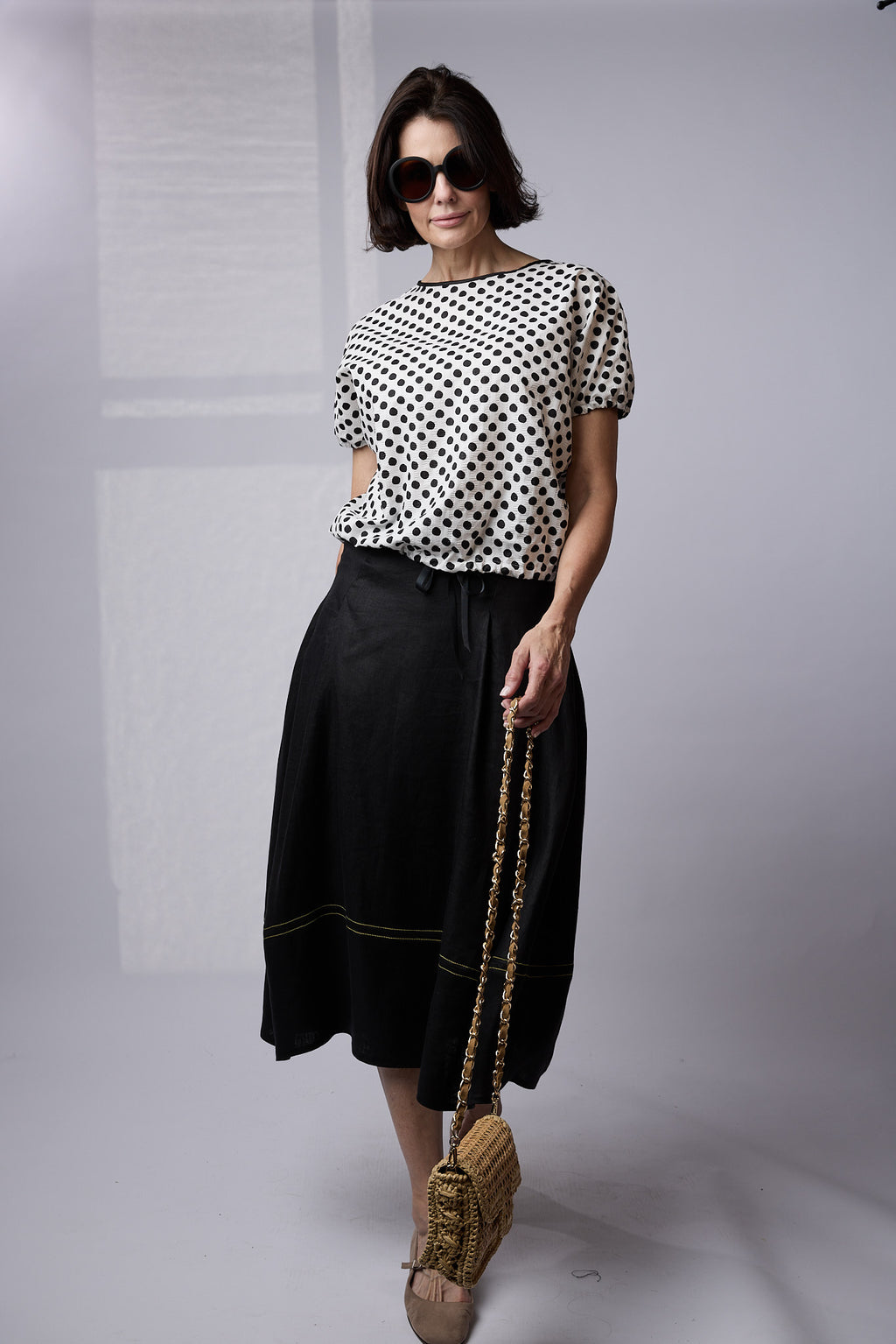 Luca Twill Linen Skirt