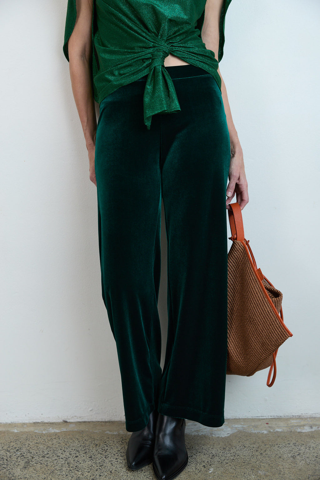 Velvet Pants Green