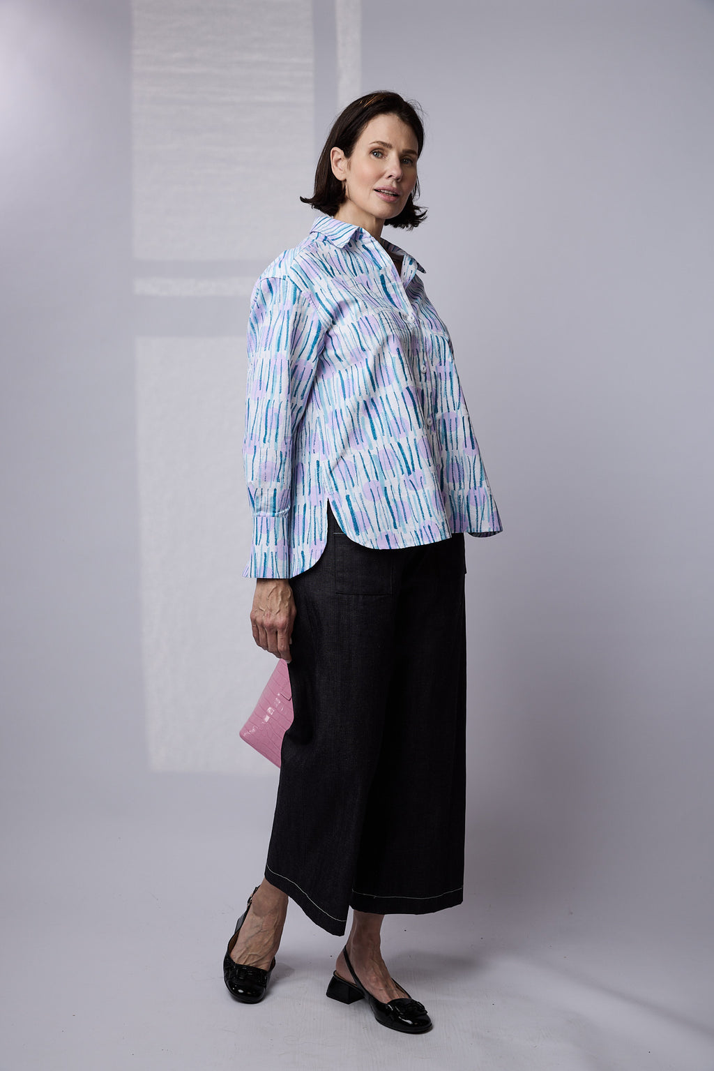 SYLVIA RILEY Calypso Shirt Sticks Print