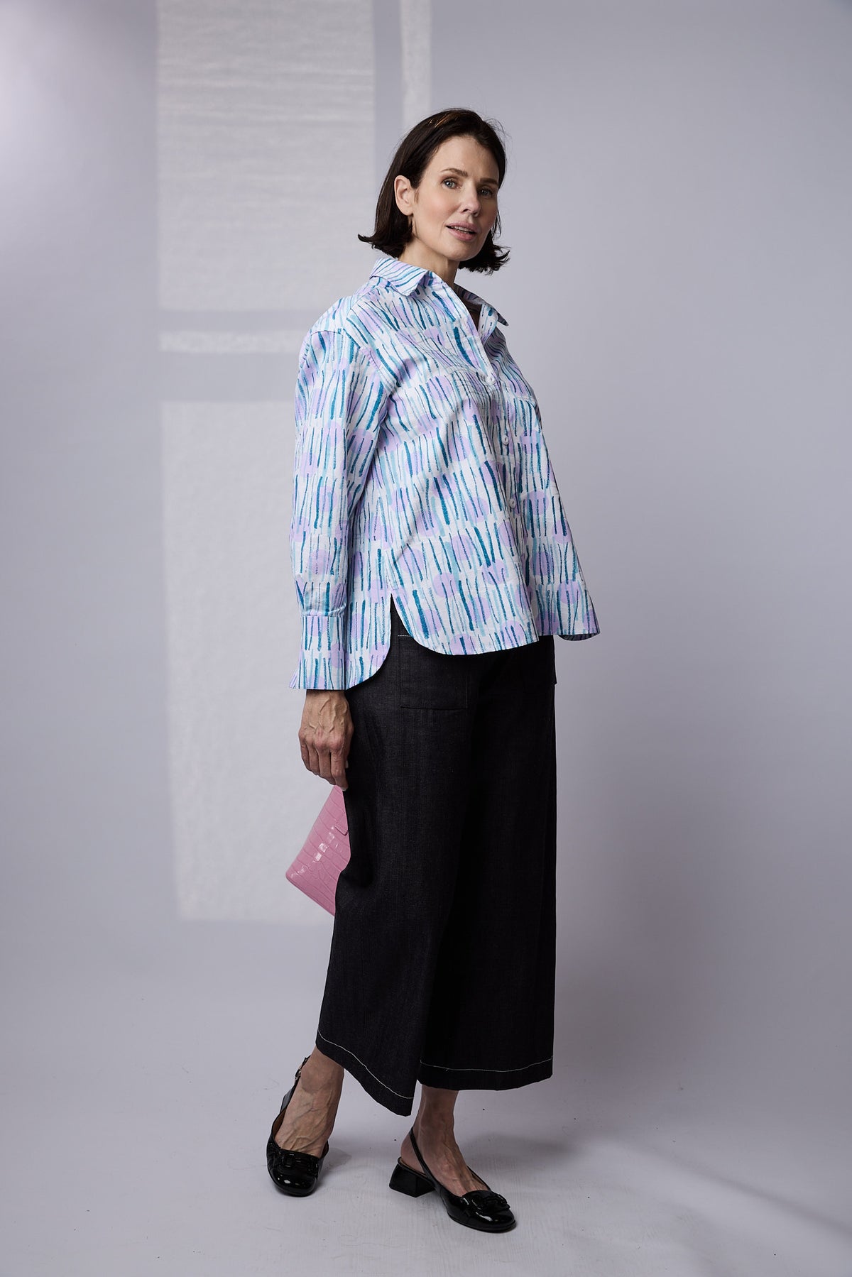 SYLVIA RILEY Calypso Shirt Sticks Print